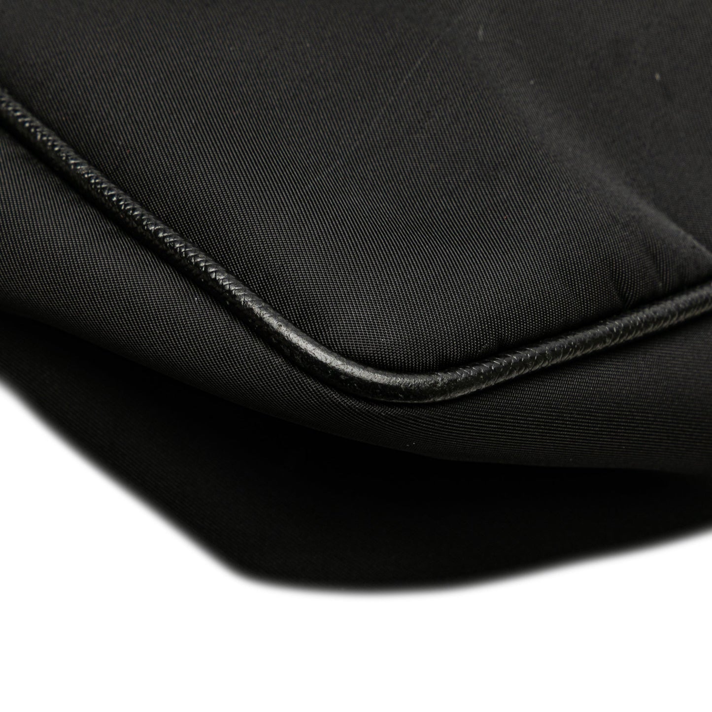 Prada Saffiano Trimmed Re Nylon Zip Top Crossbody