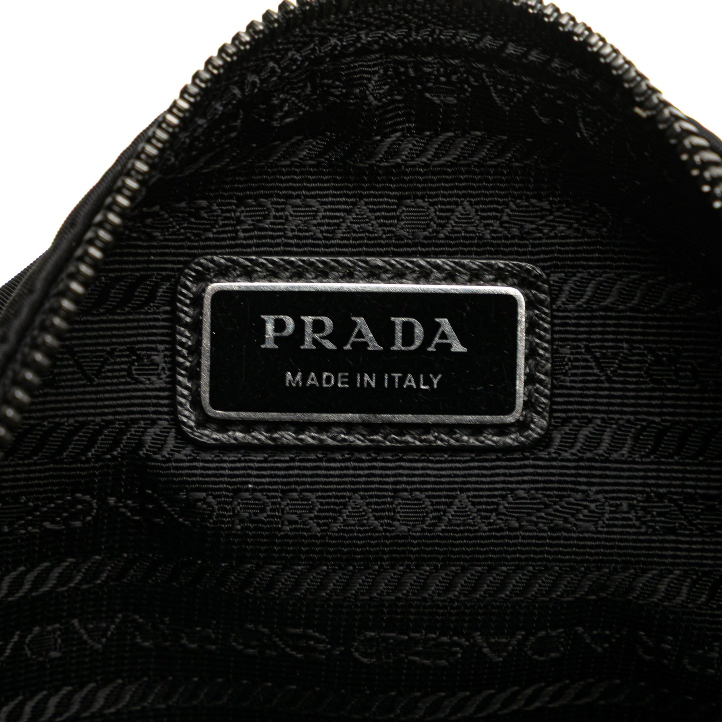 Prada Saffiano Trimmed Re Nylon Zip Top Crossbody