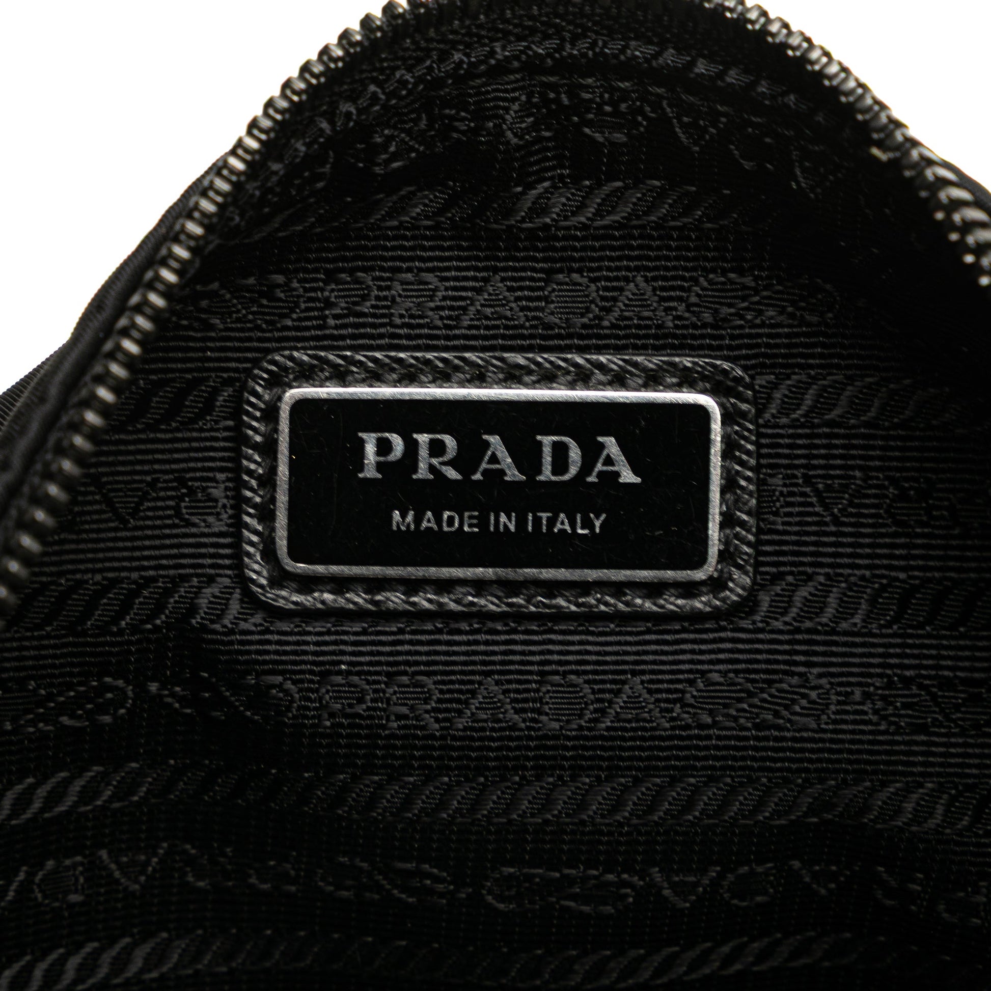 Prada Saffiano Trimmed Re Nylon Zip Top Crossbody