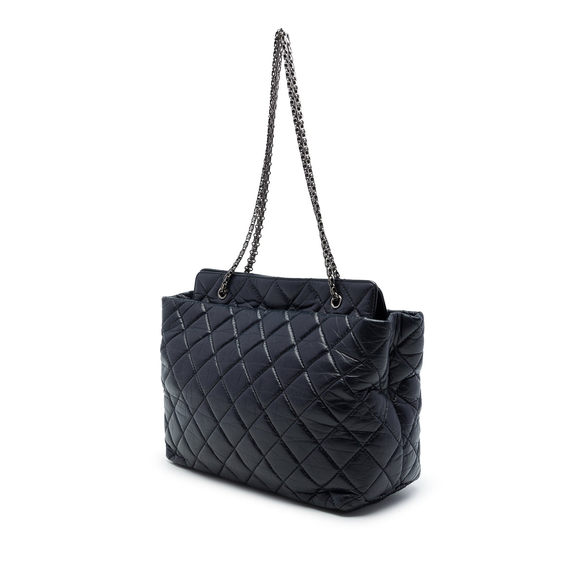 Chanel Quilted Aged Calfskin Reissue 2.55 Tote — Blue