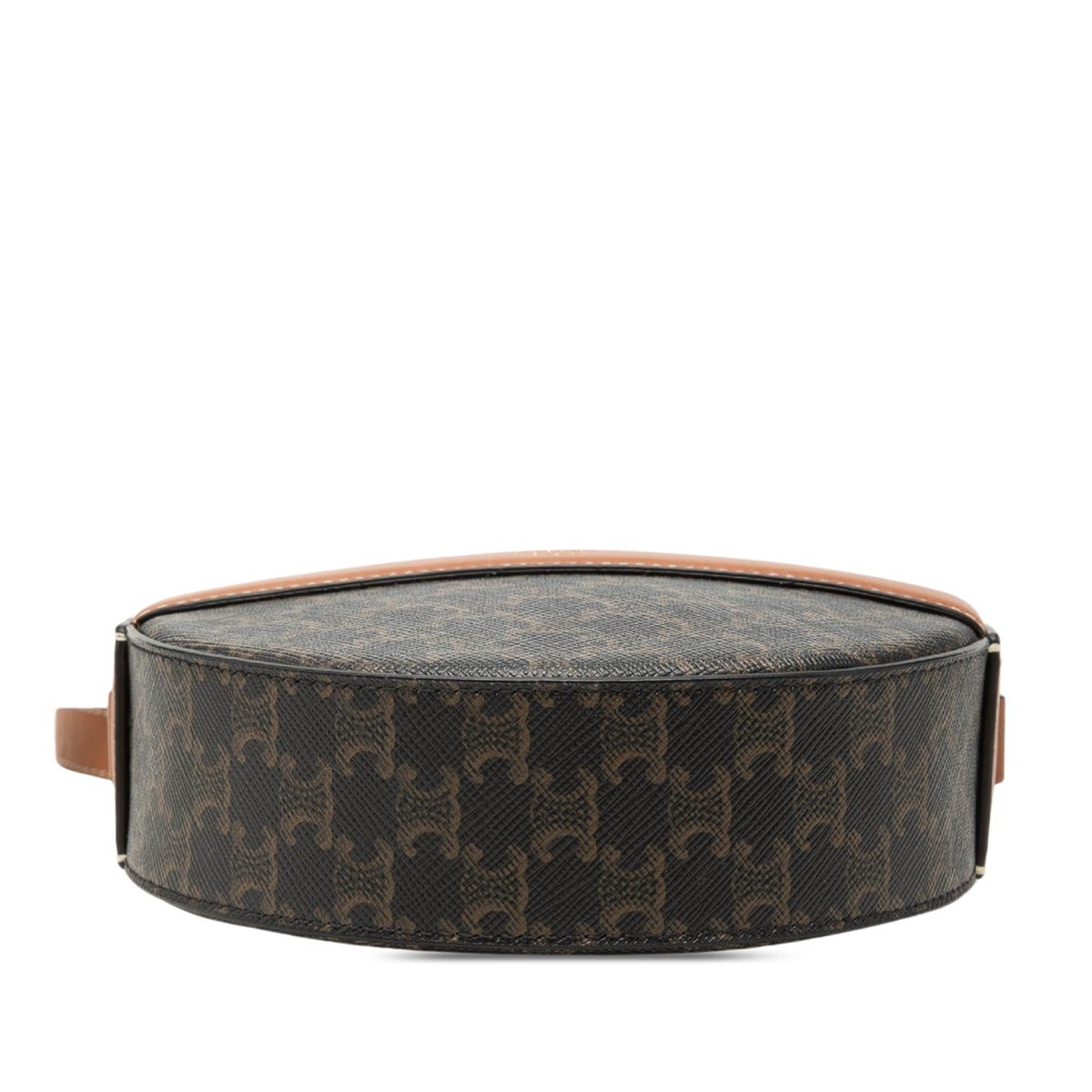 Celine Triomphe Coated Canvas Round Purse on Strap