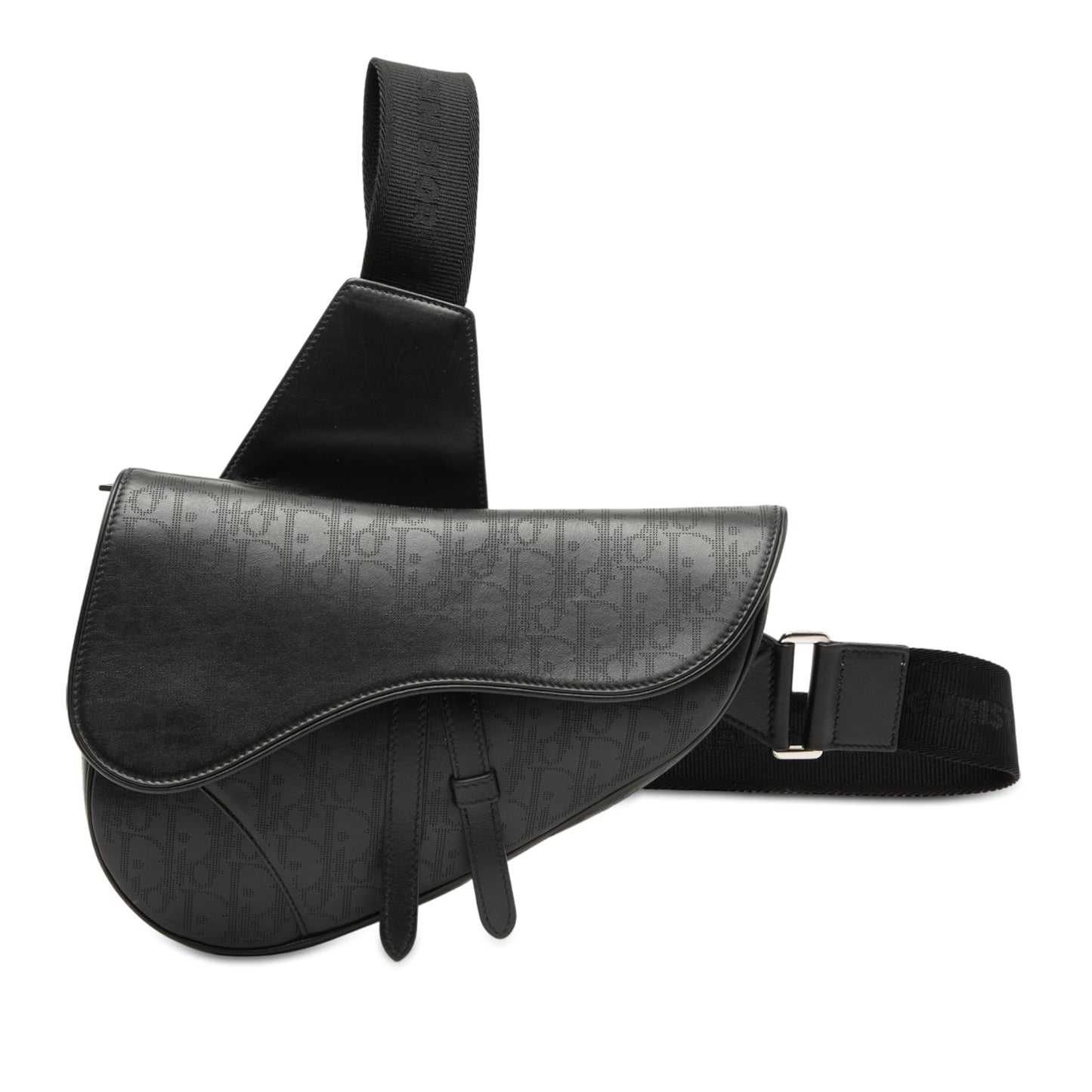 Dior Oblique Perforated Calfskin Galaxy Saddle Bag