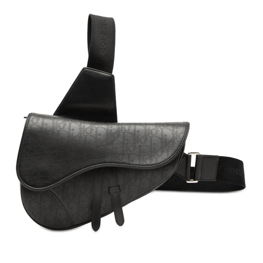 Dior Oblique Perforated Calfskin Galaxy Saddle Bag