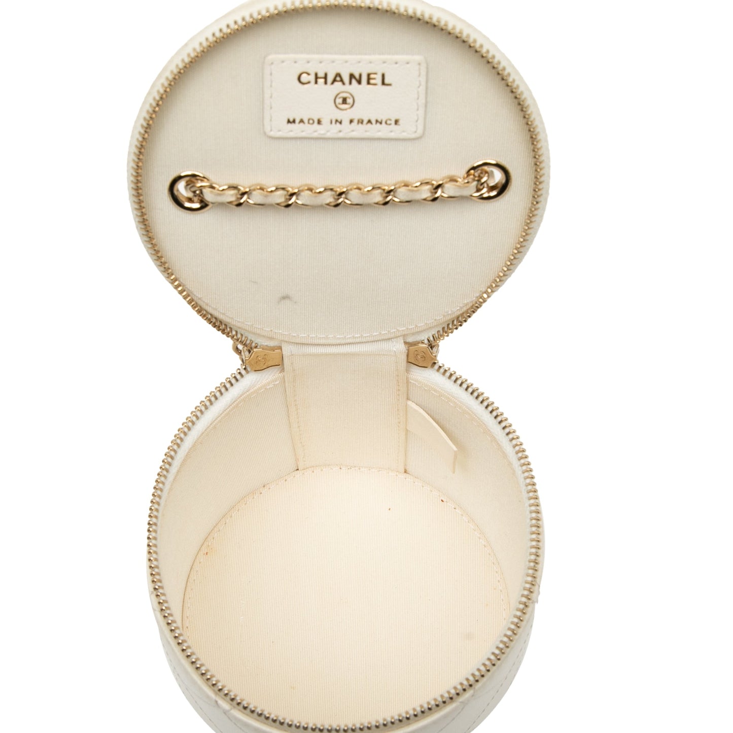 Chanel Quilted Lambskin Chain and Charm Vanity Case