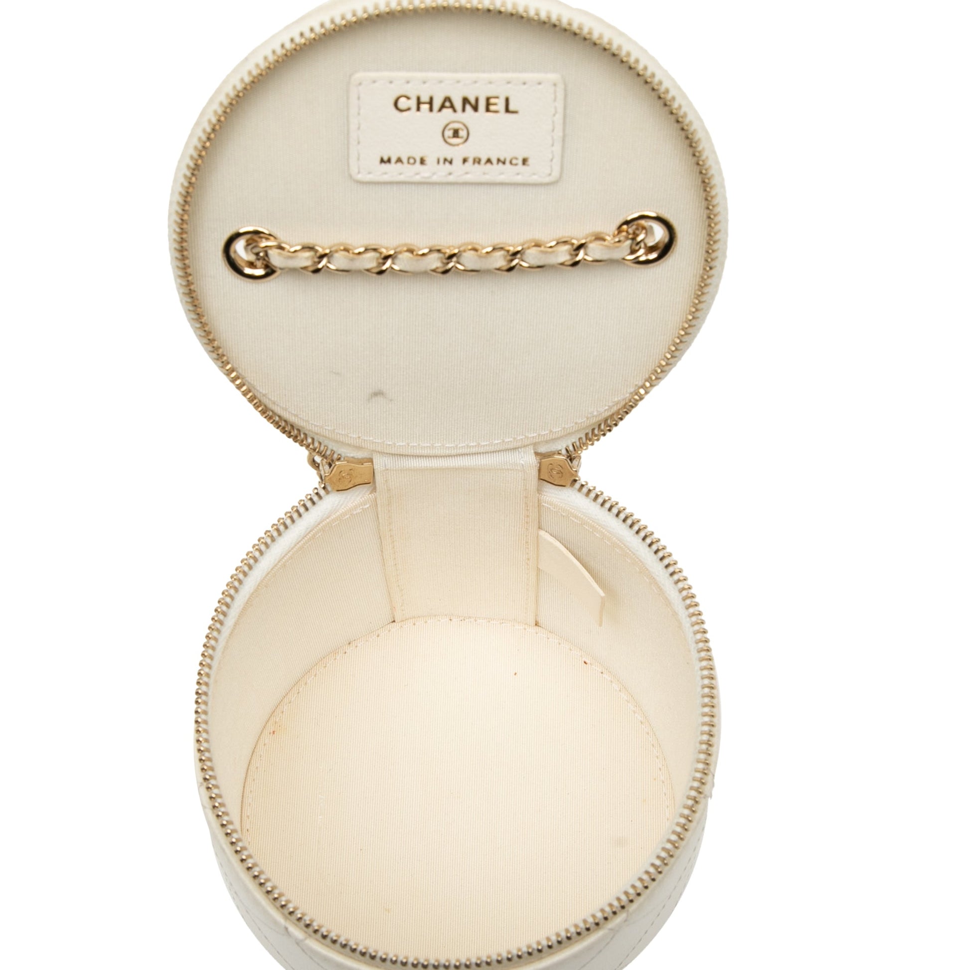 Chanel Quilted Lambskin Chain and Charm Vanity Case