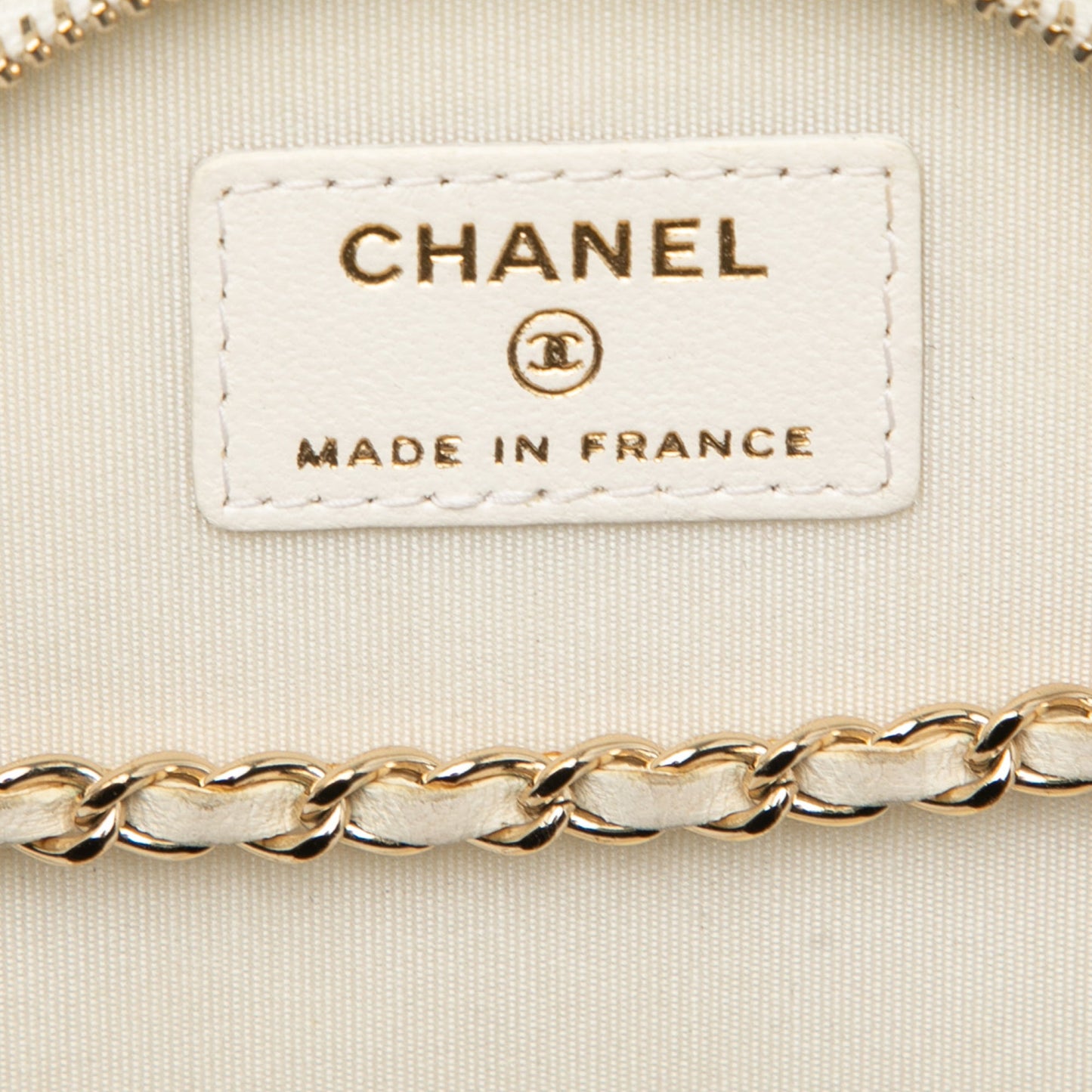 Chanel Quilted Lambskin Chain and Charm Vanity Case