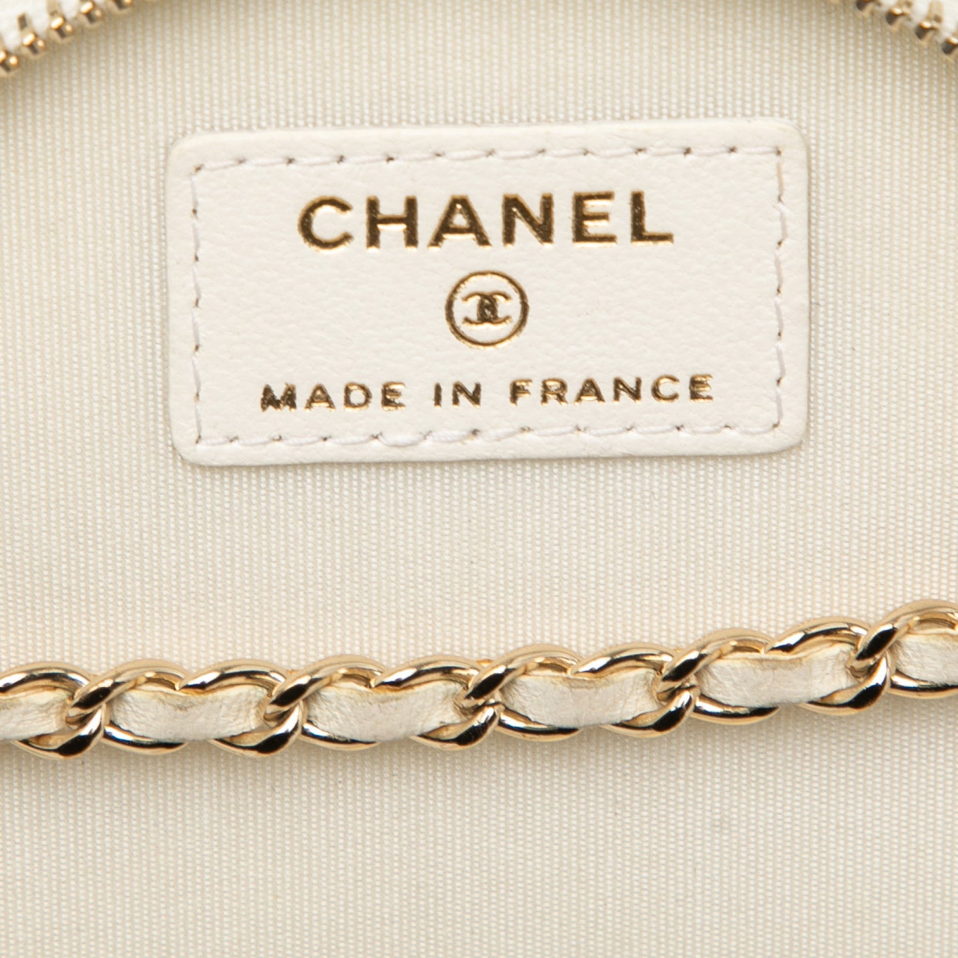 Chanel Quilted Lambskin Chain and Charm Vanity Case
