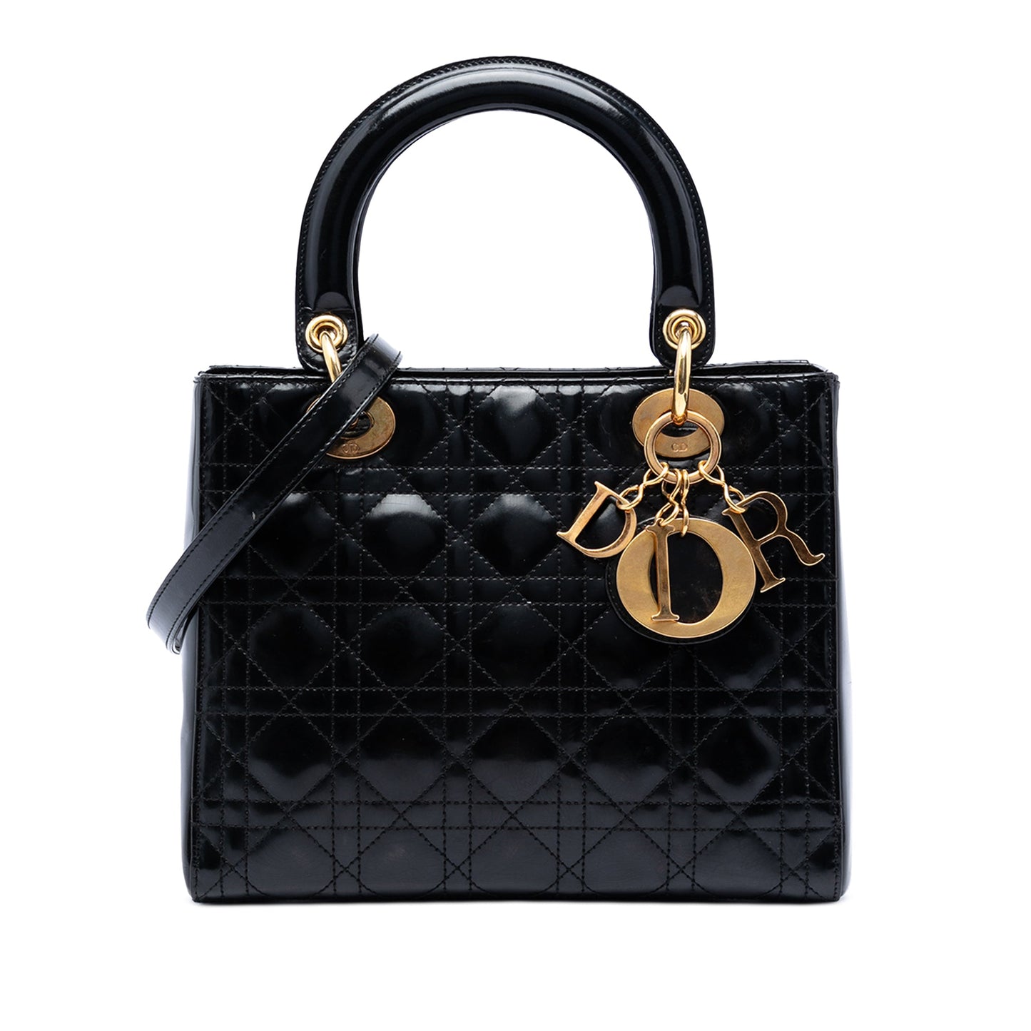 Dior Medium Patent Cannage Lady Dior