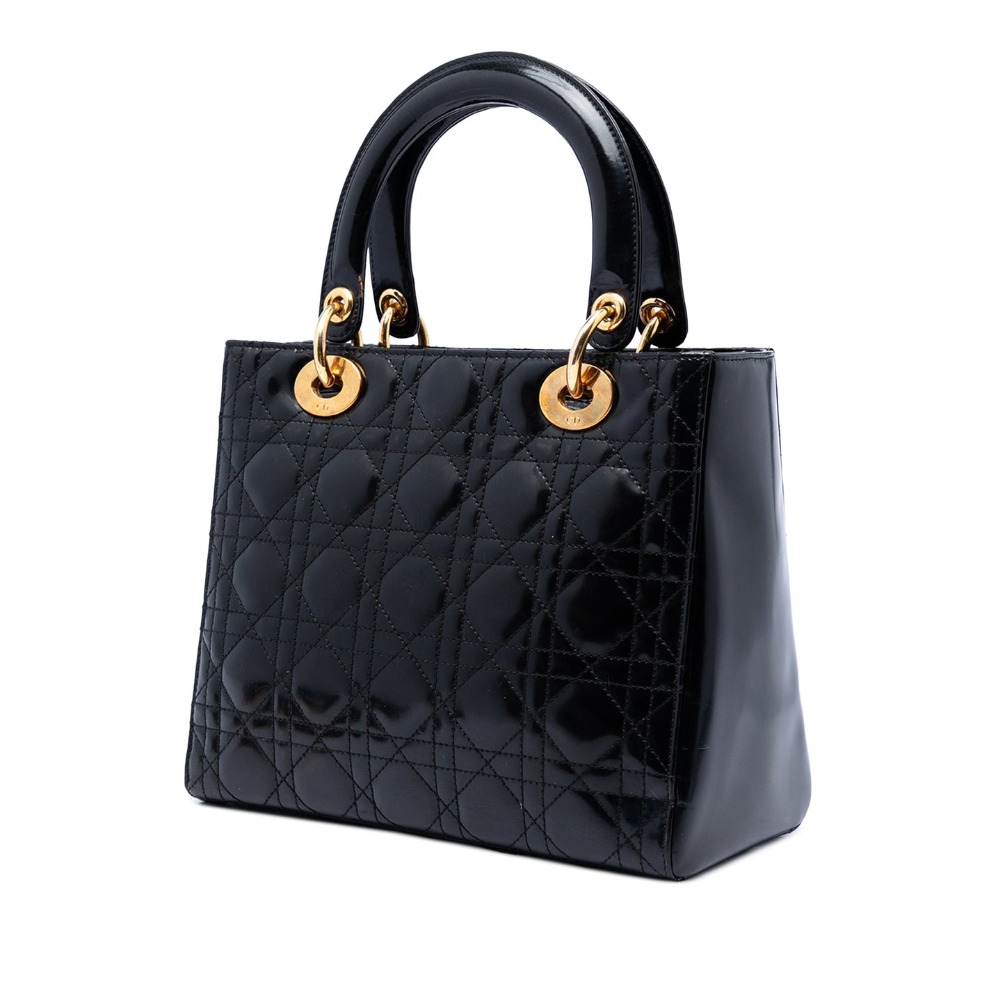 Dior Medium Patent Cannage Lady Dior