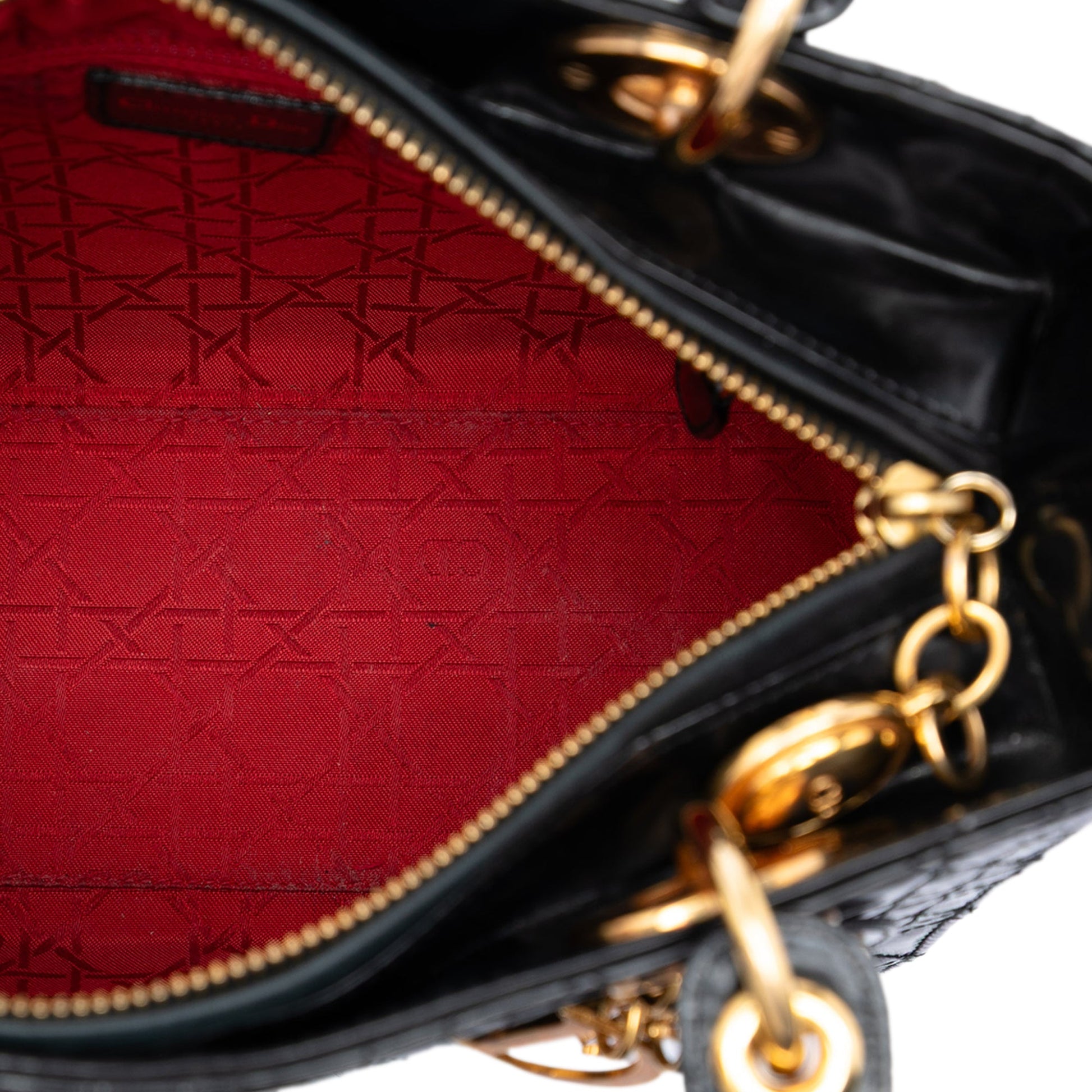 Dior Medium Patent Cannage Lady Dior