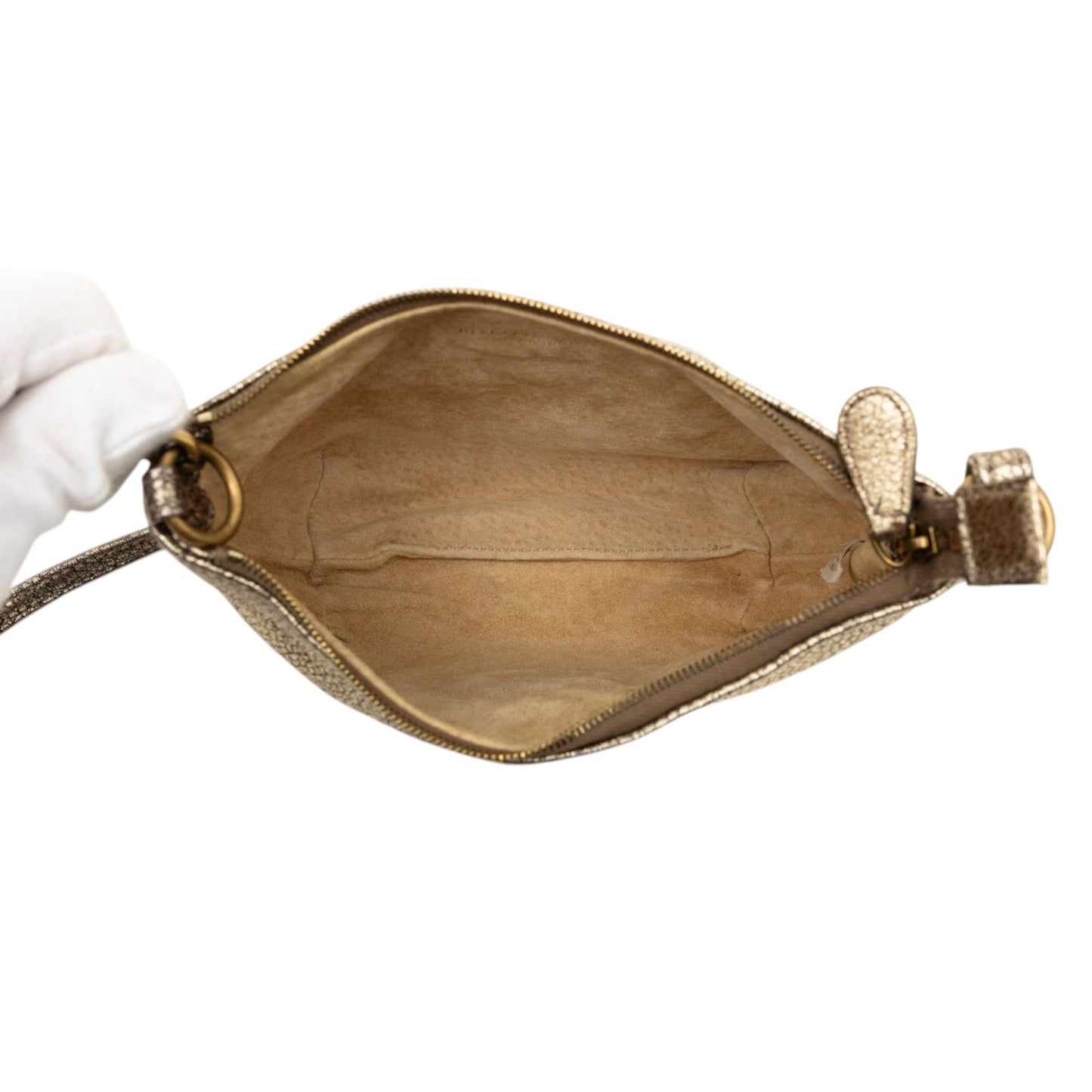Bottega Veneta Metallic Intrecciato Trimmed Cervo Deerskin Illusion Shoulder Bag