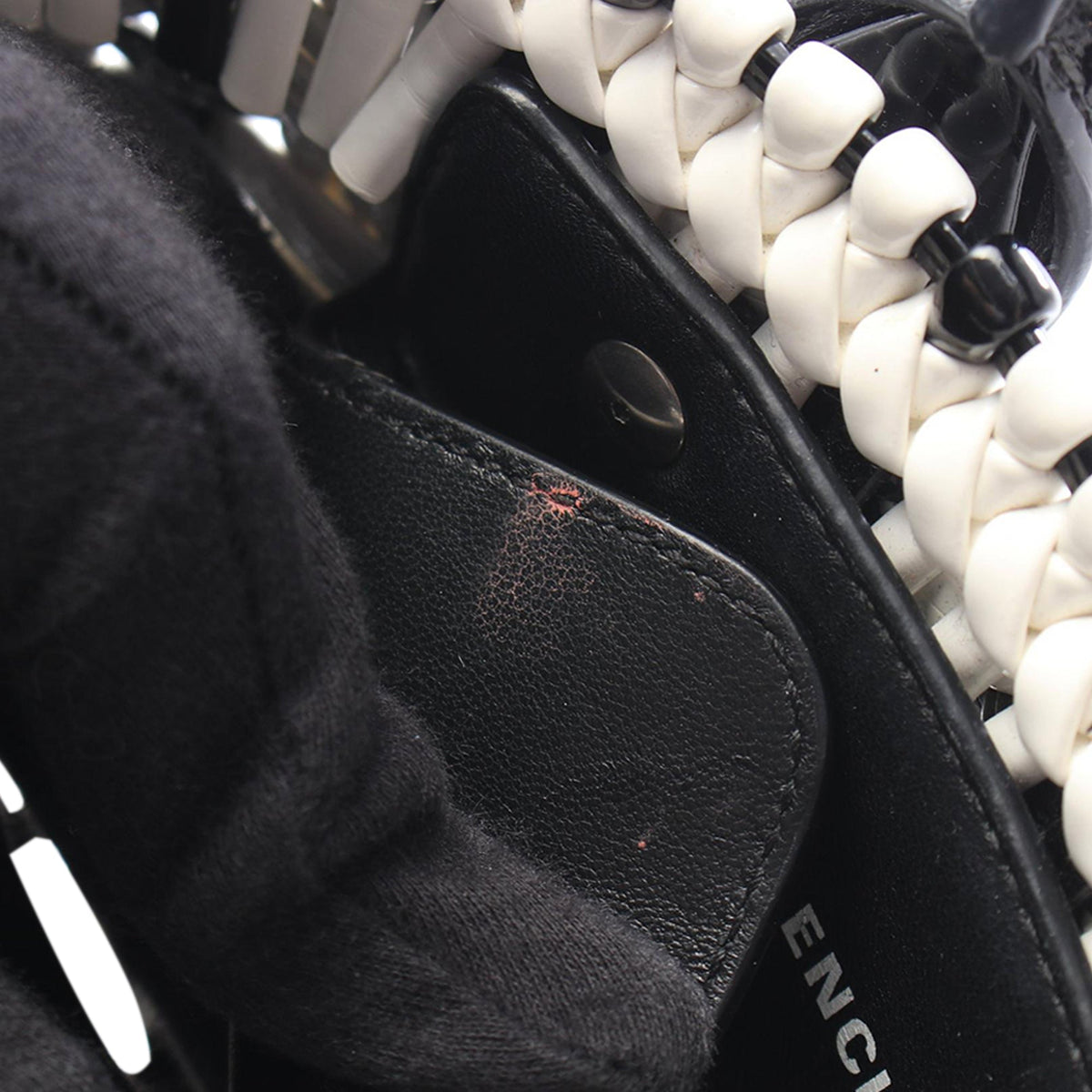Balenciaga Faux Leather Bistro Basket Bag XXS