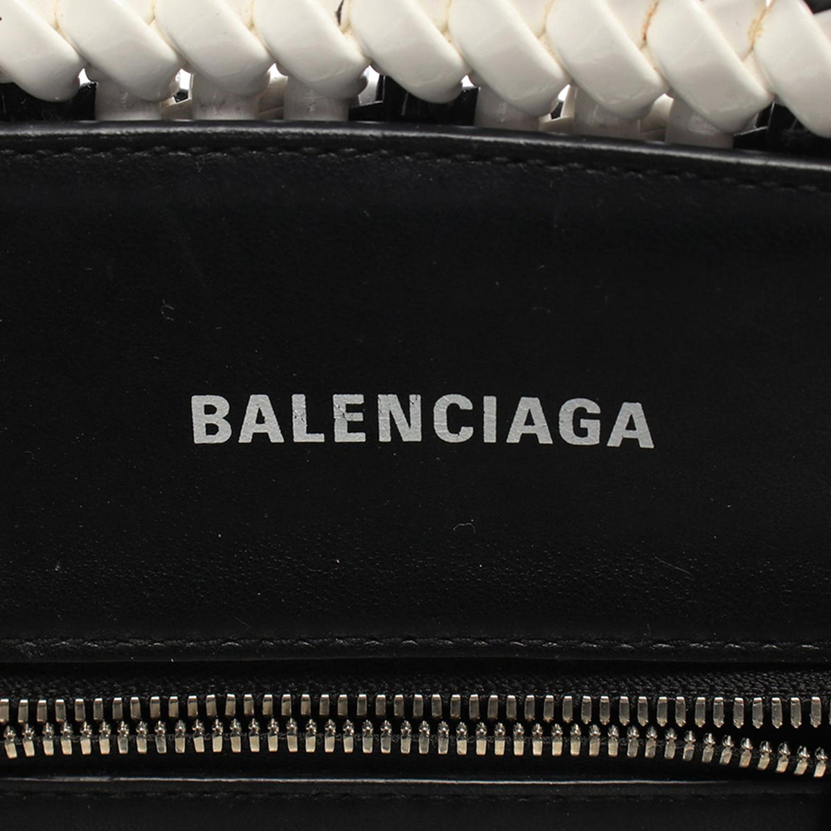 Balenciaga Faux Leather Bistro Basket Bag XXS