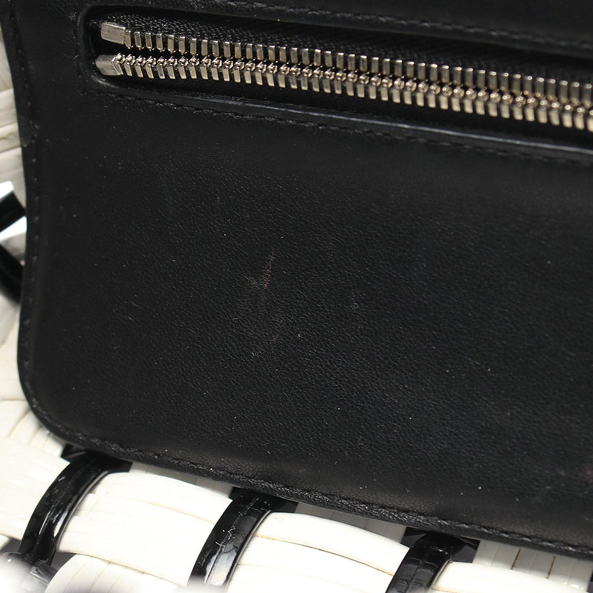 Balenciaga Faux Leather Bistro Basket Bag XXS