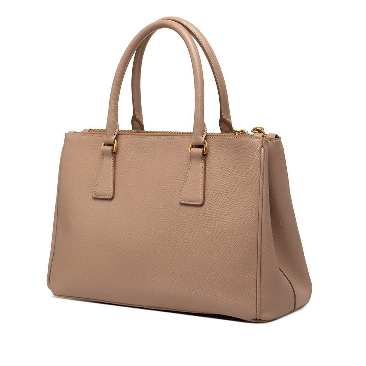 Prada Small Saffiano Lux Galleria Double Zip Satchel — Pink