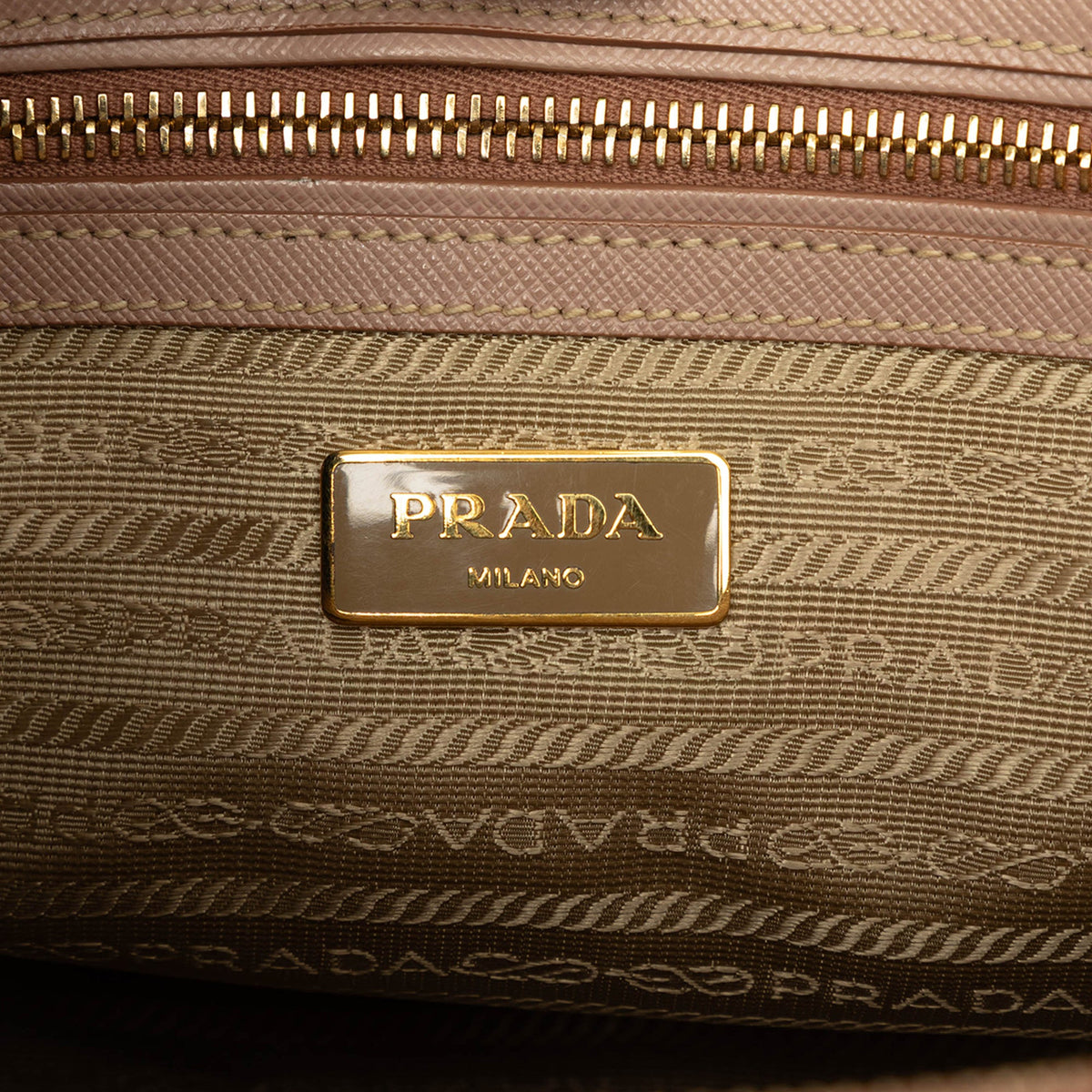 Prada Small Saffiano Lux Galleria Double Zip Satchel — Pink