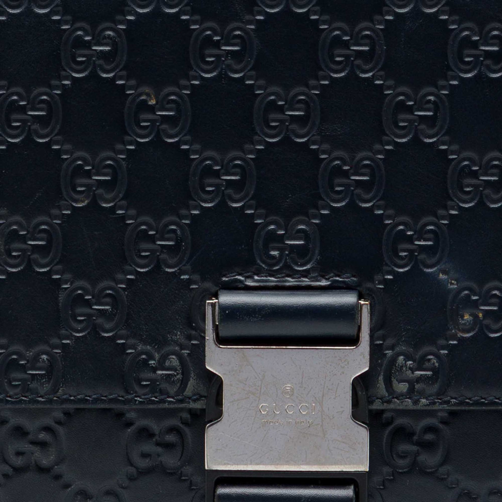 Gucci Guccissima Flap Messenger Bag