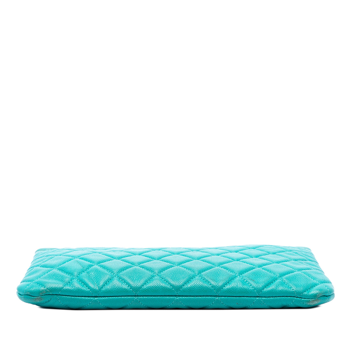 Chanel Medium Quilted Caviar O Case Clutch — Blue
