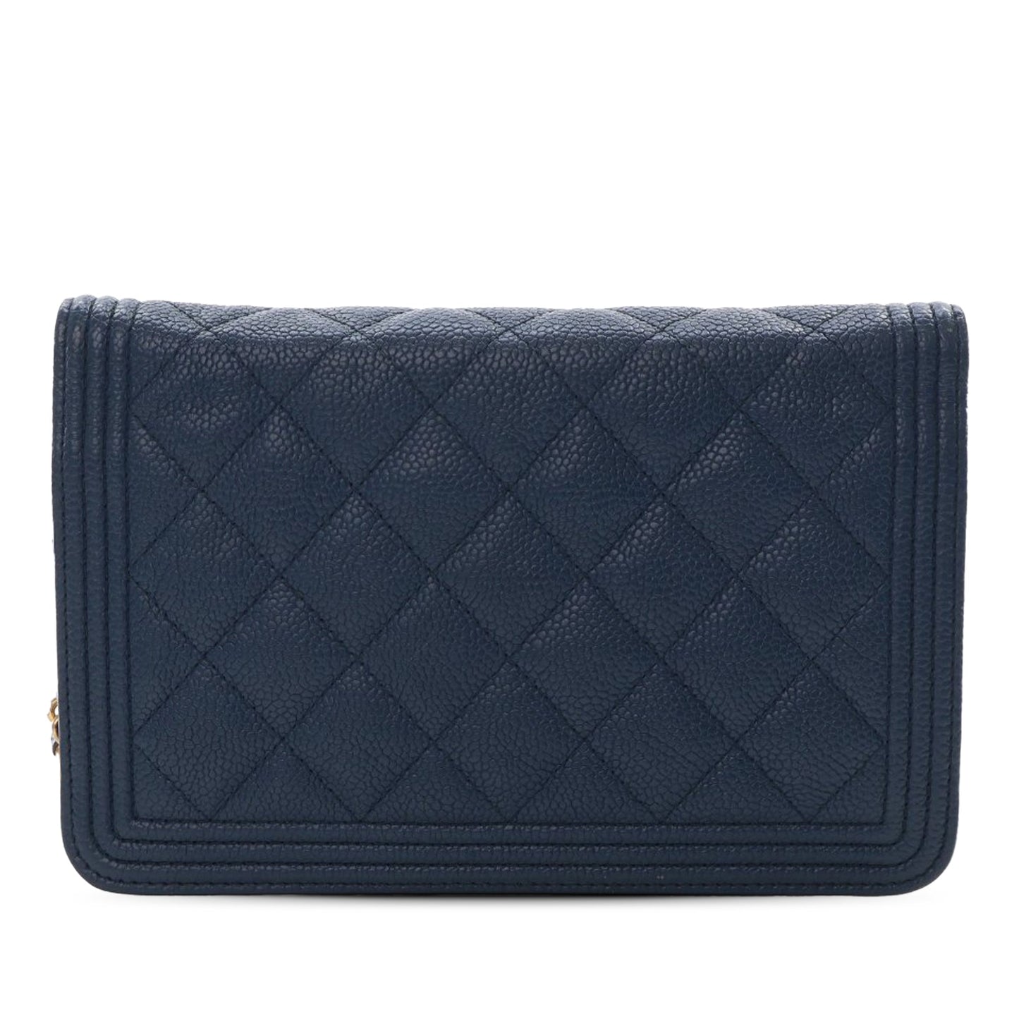 Chanel Quilted Caviar Boy Wallet on Chain
