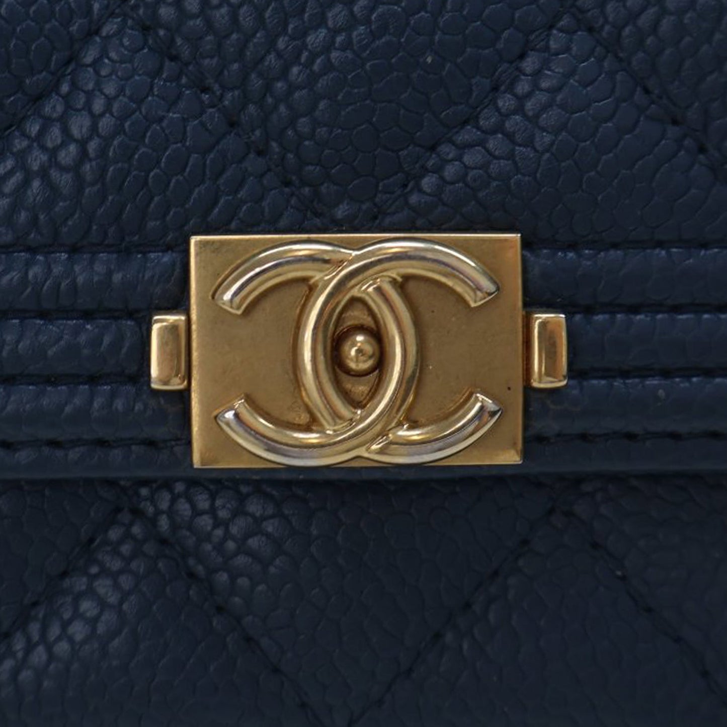 Chanel Quilted Caviar Boy Wallet on Chain