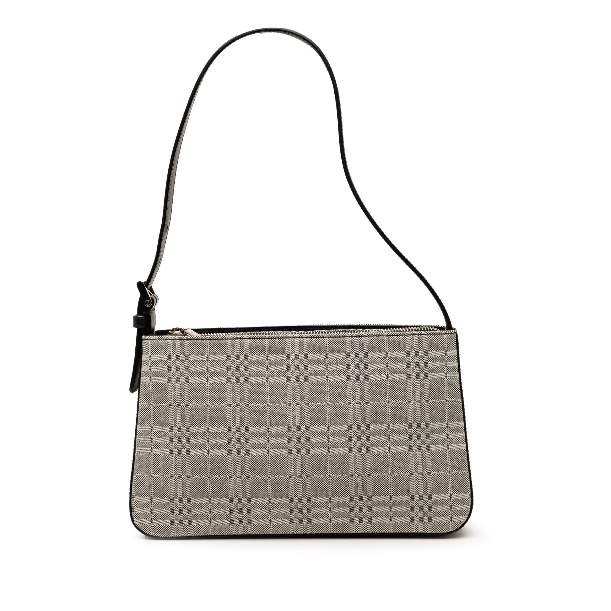 Burberry Tonal Check Canvas Shoulder Bag