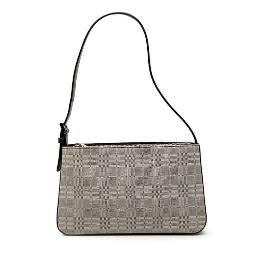Burberry Tonal Check Canvas Shoulder Bag