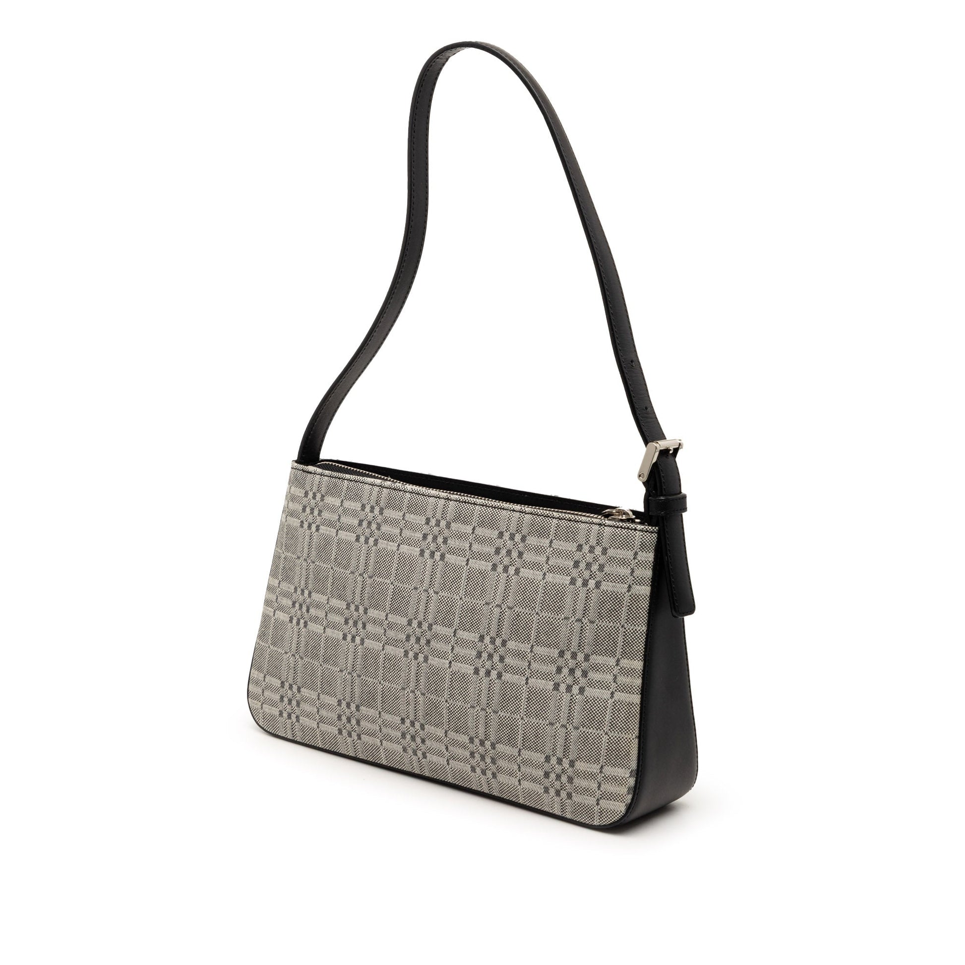 Burberry Tonal Check Canvas Shoulder Bag