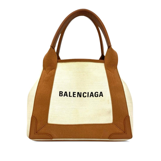 Balenciaga Navy Cabas XS Canvas Tote Bag