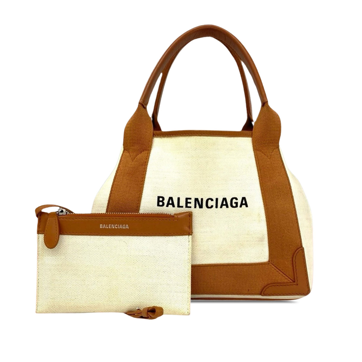 Balenciaga Navy Cabas XS Canvas Tote Bag