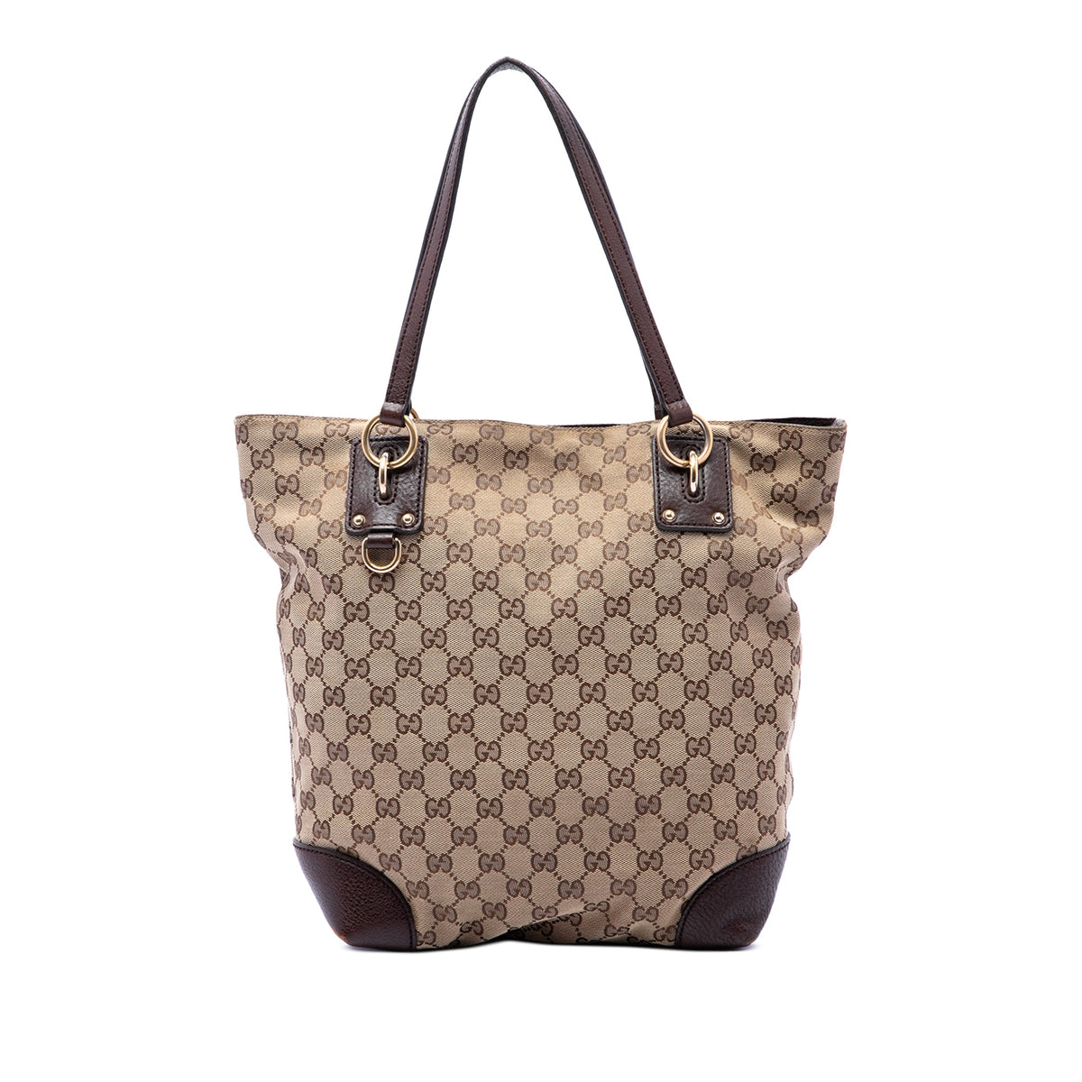 Gucci GG Canvas GG Charm Tote — Beige