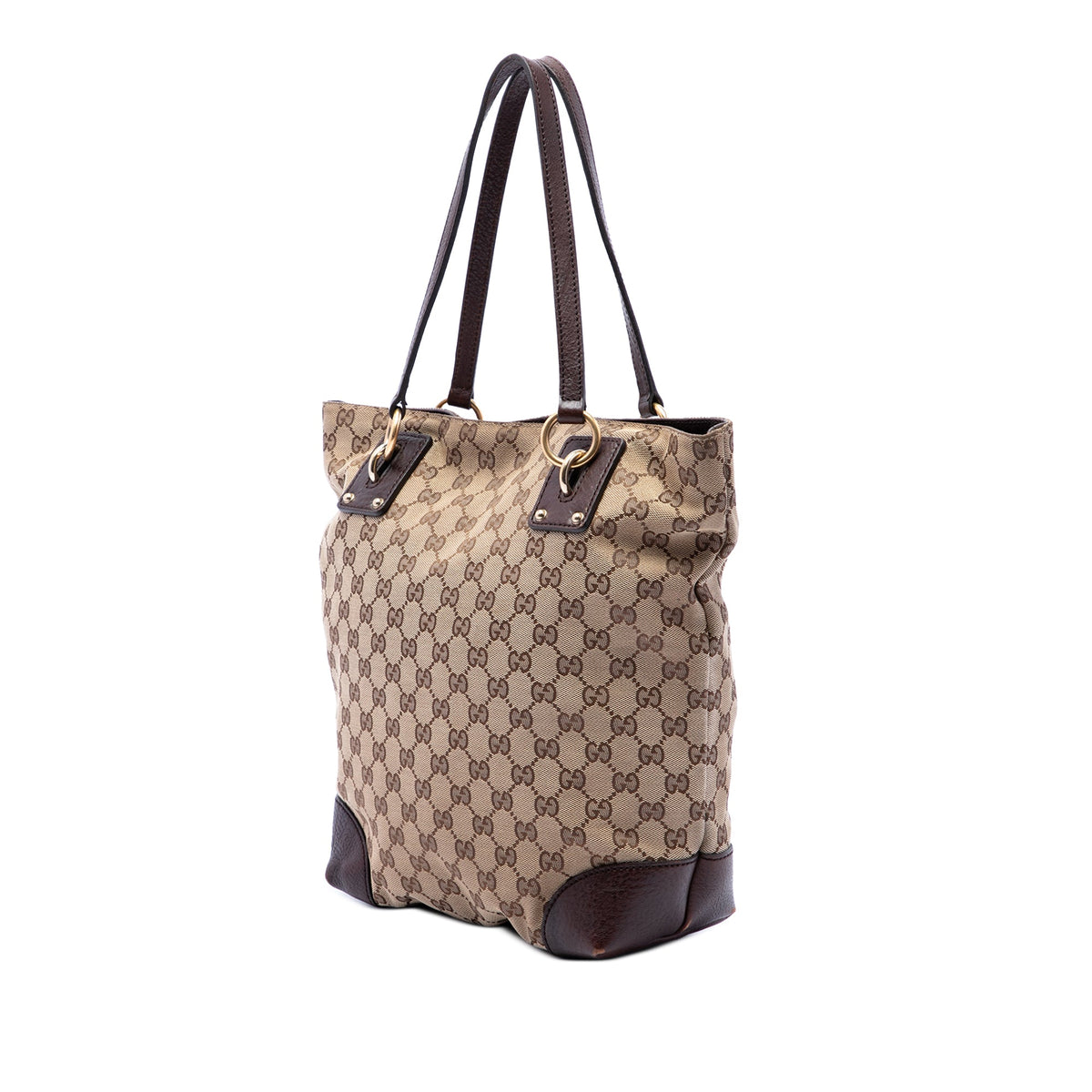 Gucci GG Canvas GG Charm Tote — Beige