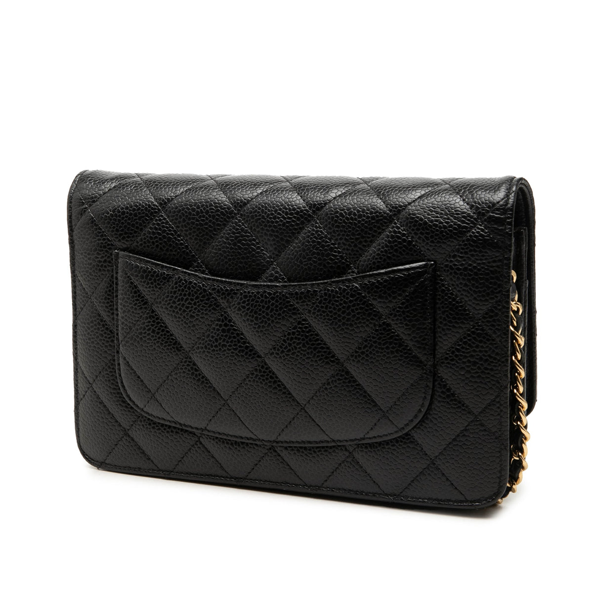 Chanel CC Quilted Caviar Wallet on Chain