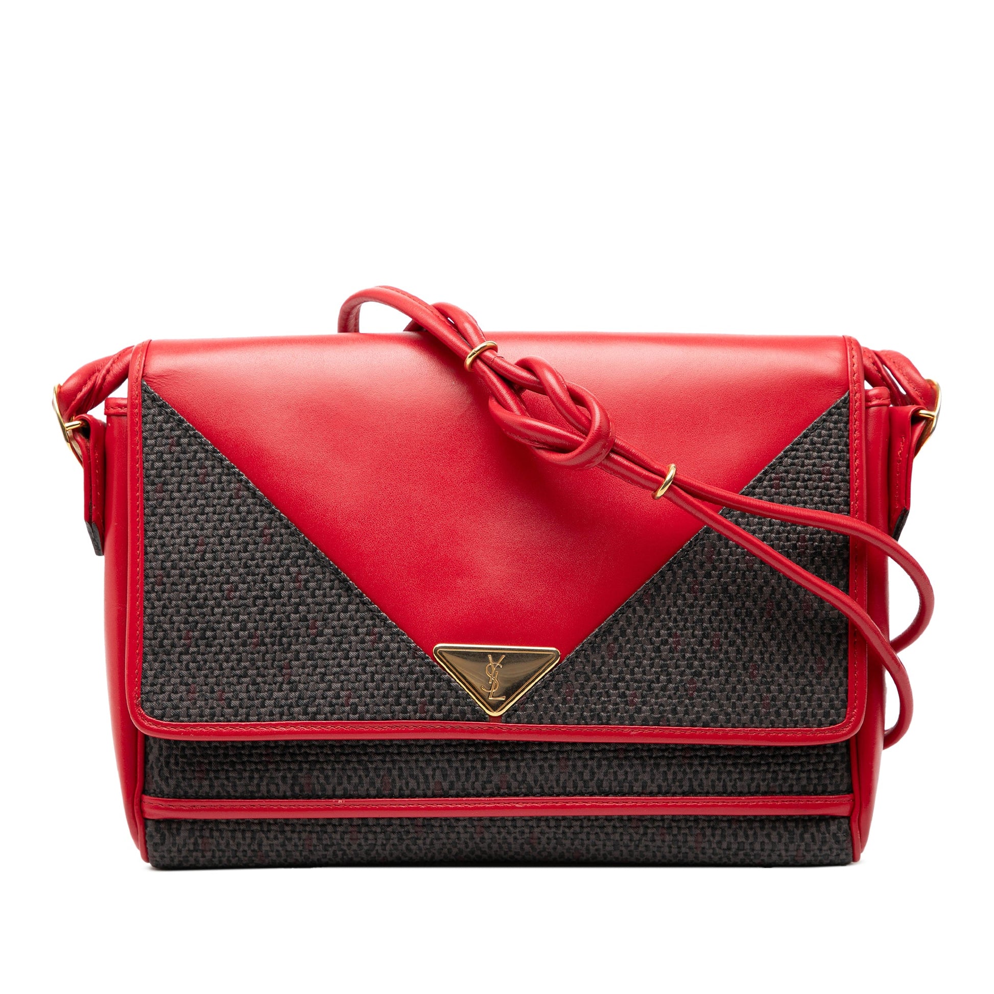 Saint Laurent Coated Canvas Envelope Crossbody