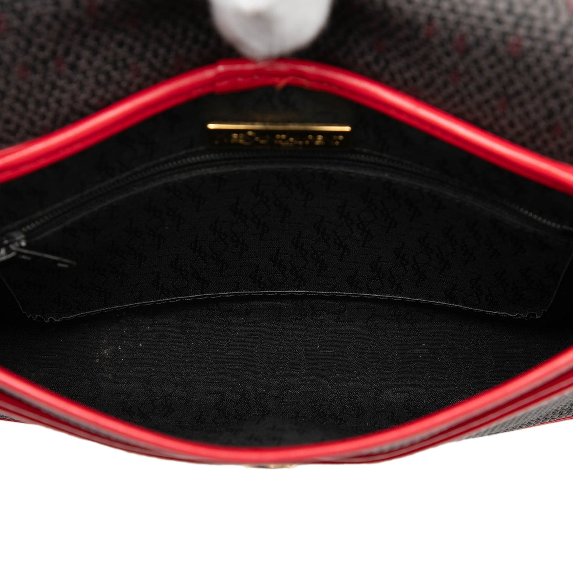 Saint Laurent Coated Canvas Envelope Crossbody
