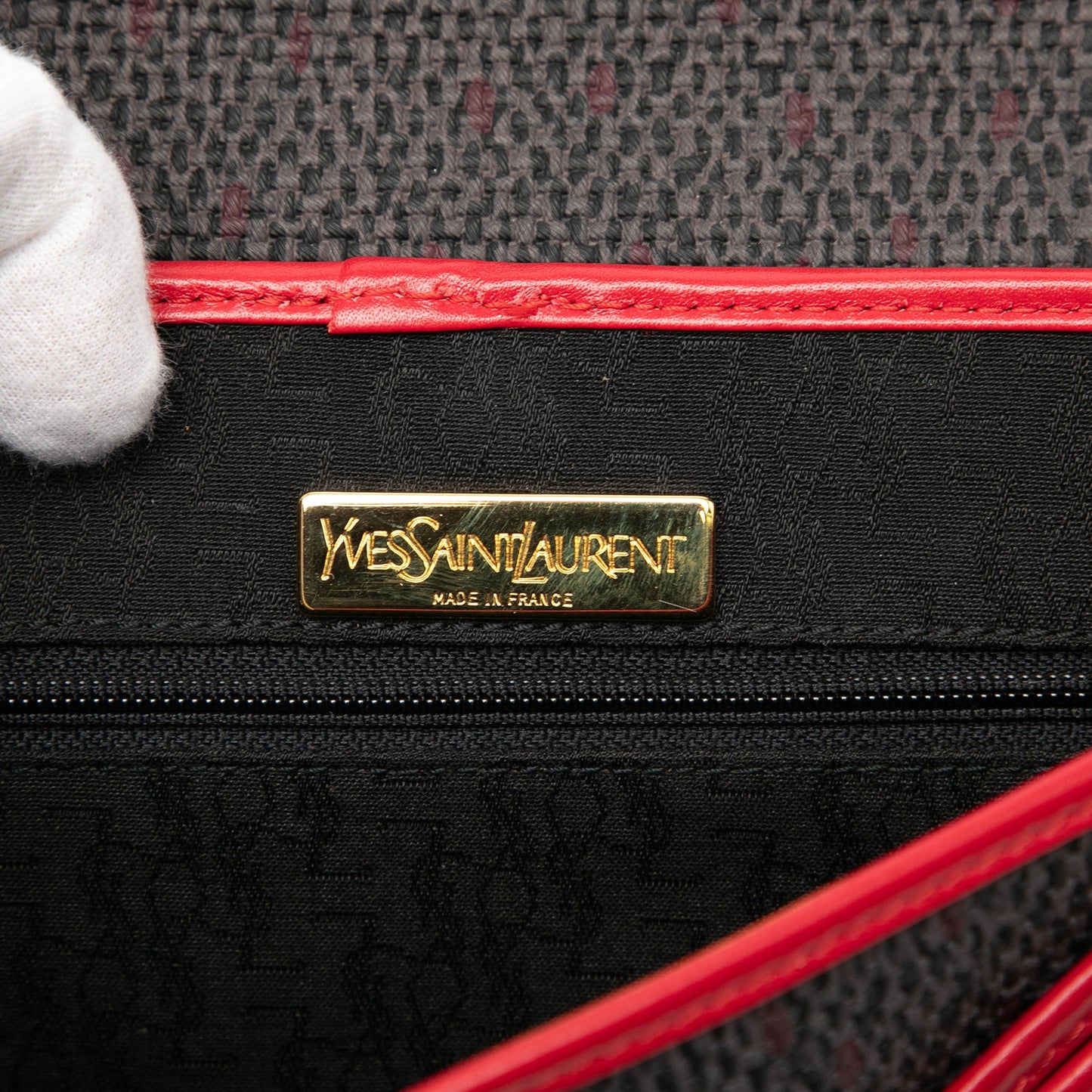 Saint Laurent Coated Canvas Envelope Crossbody