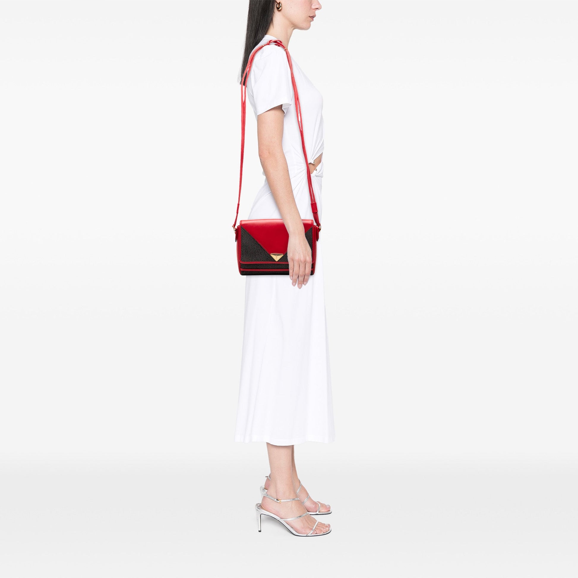 Saint Laurent Coated Canvas Envelope Crossbody
