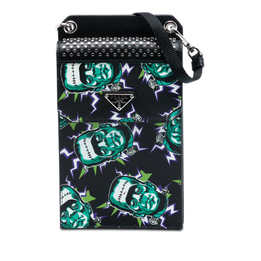 Prada Universal Studios Saffiano Frankenstein Phone Holder