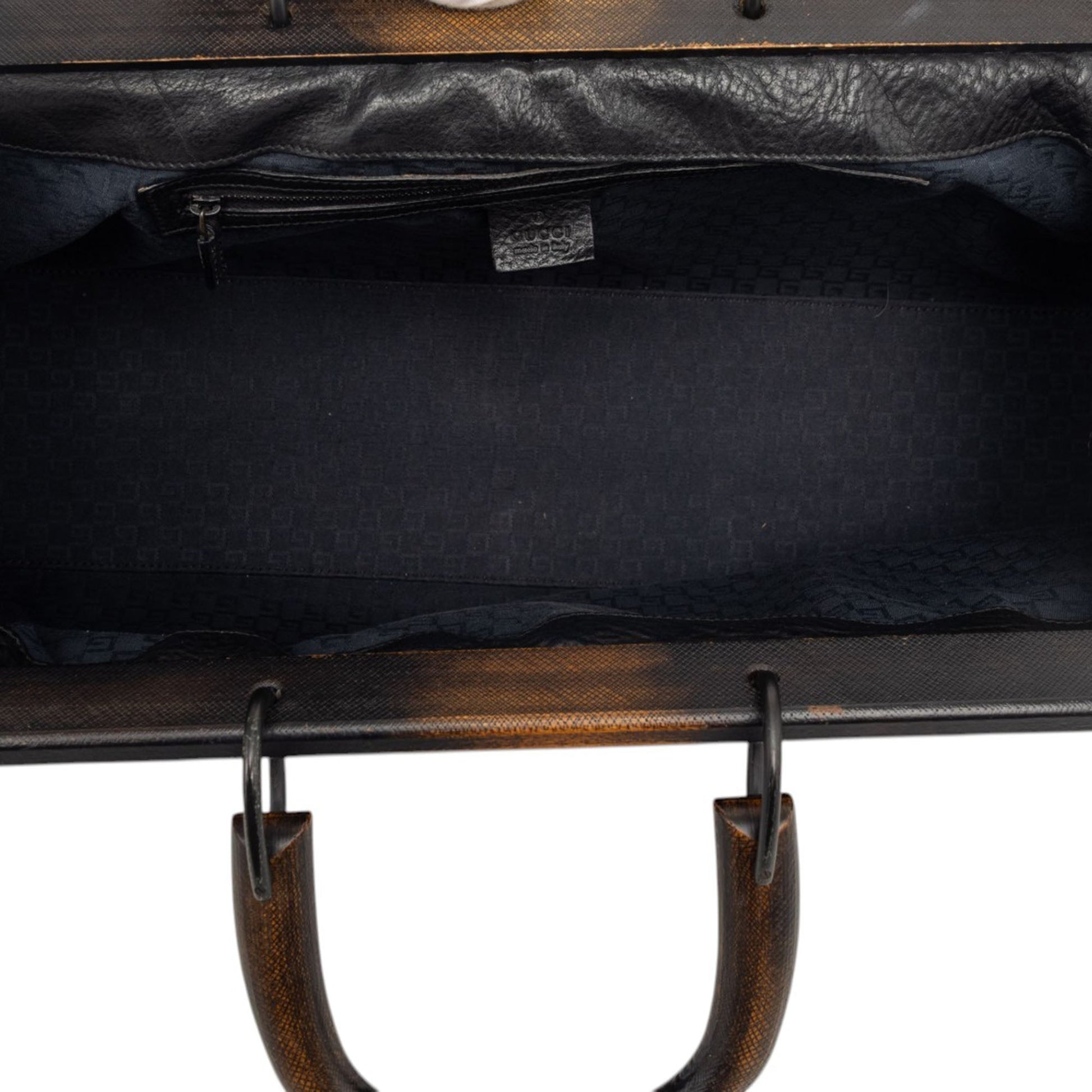 Gucci Calfskin Wood Frame Handbag