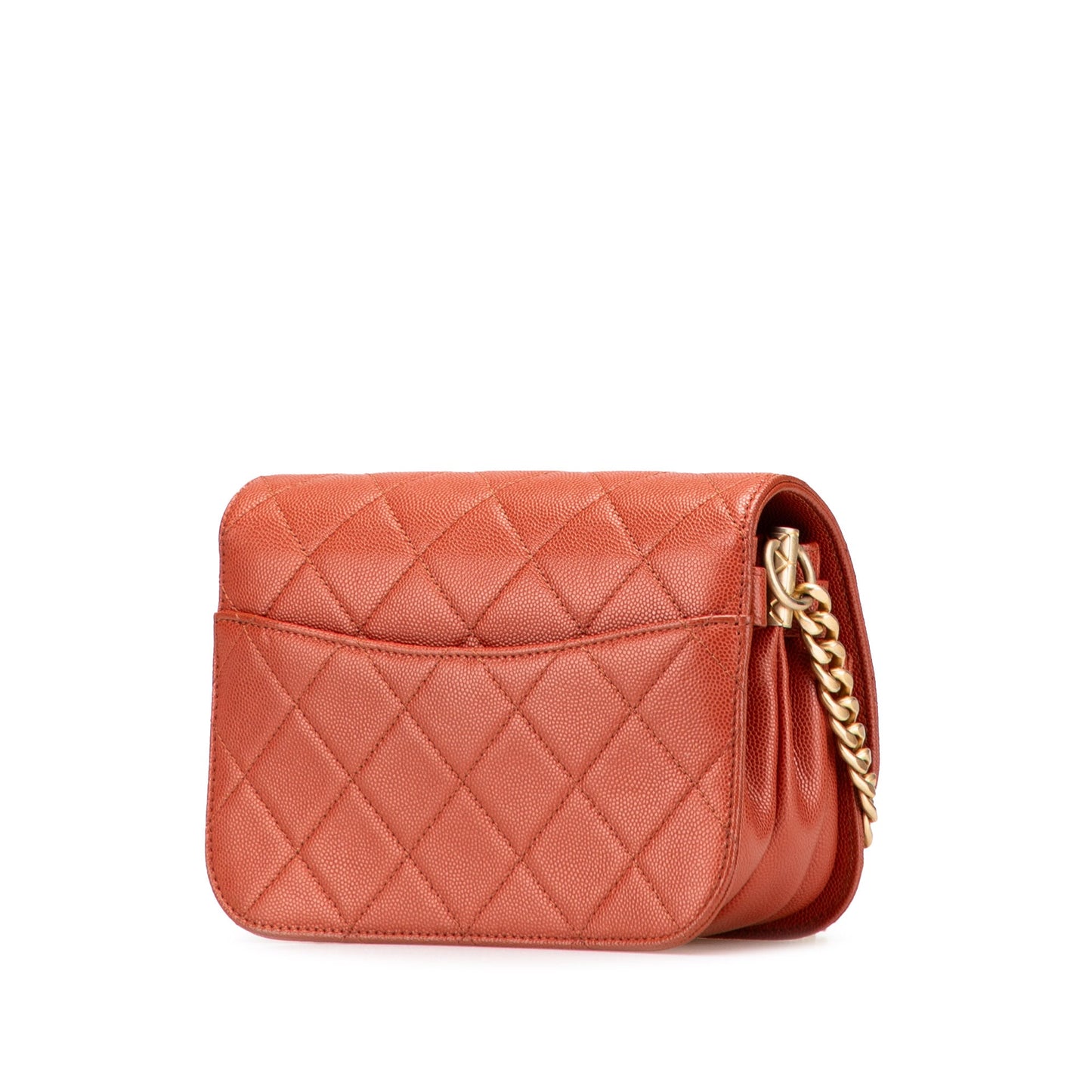Chanel Mini CC Quilted Caviar Messenger Single Flap