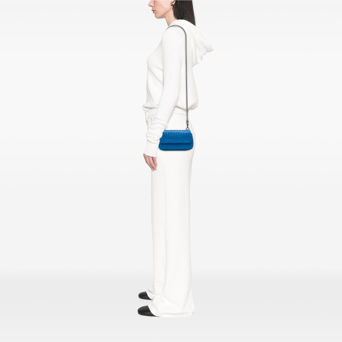 Bottega Veneta Mini Nappa Intrecciato Expandable Chain Flap Crossbody