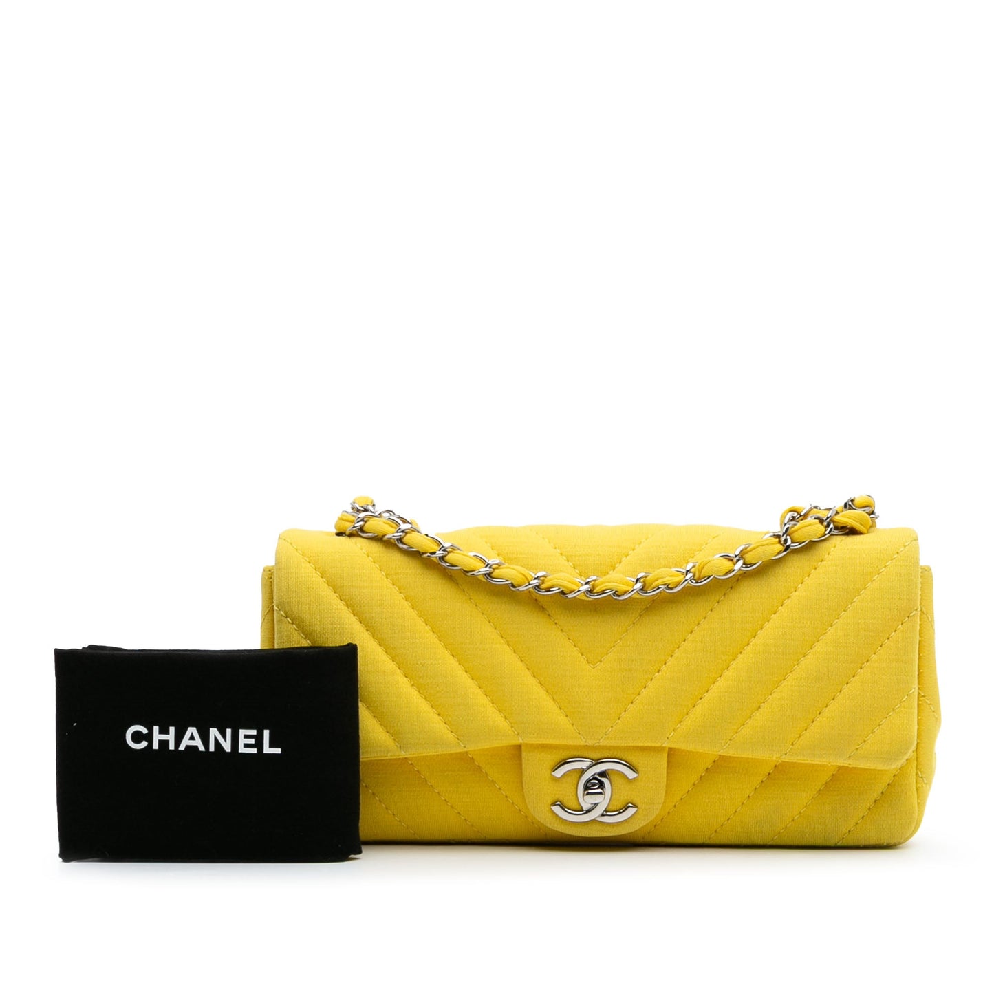 Chanel Chevron Jersey East West Flap