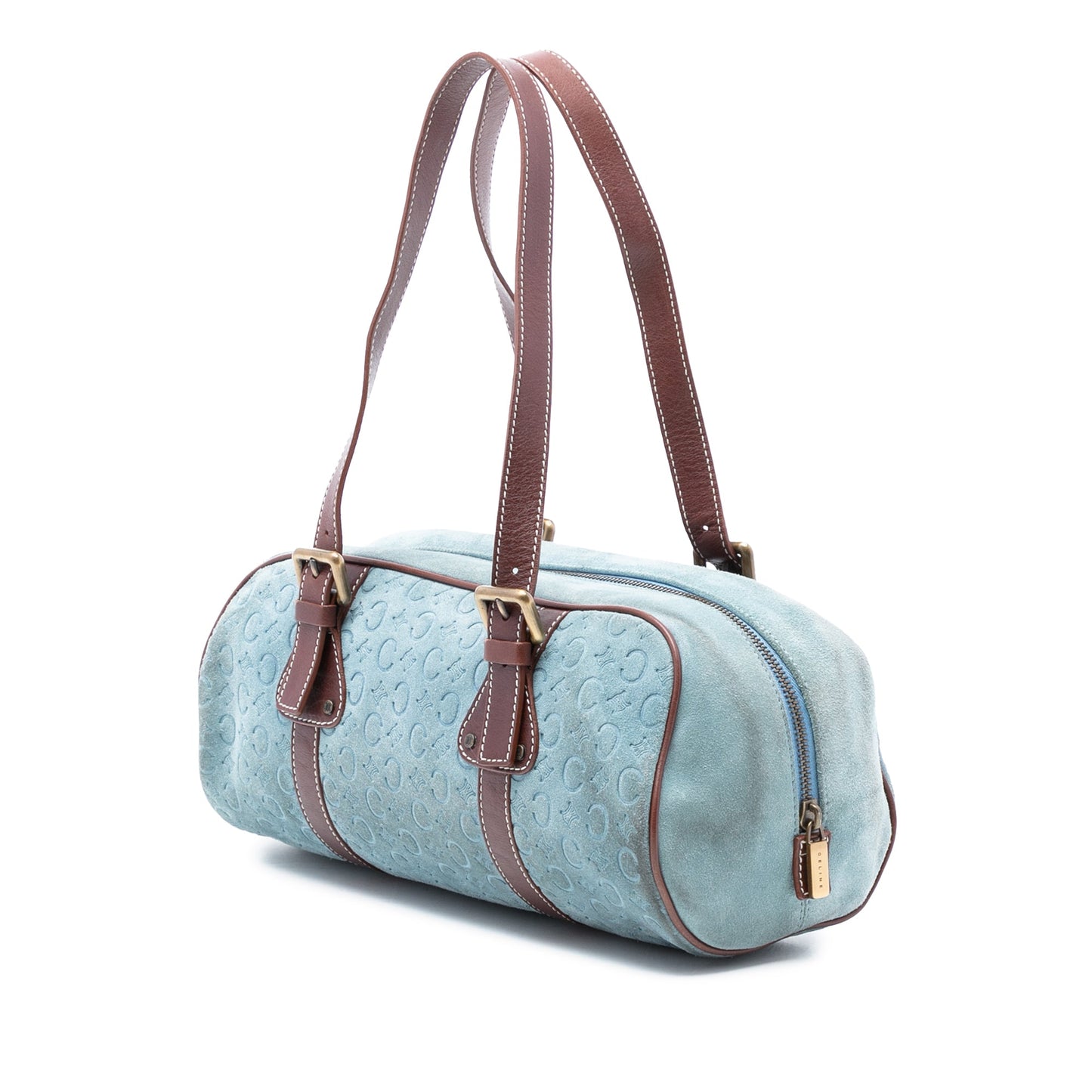 Celine C Macadam Suede Shoulder Bag