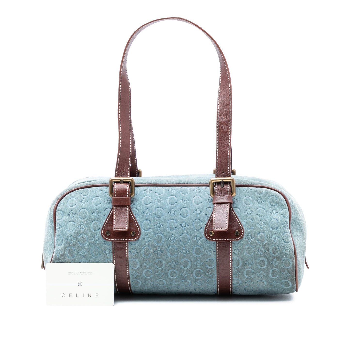 Celine C Macadam Suede Shoulder Bag