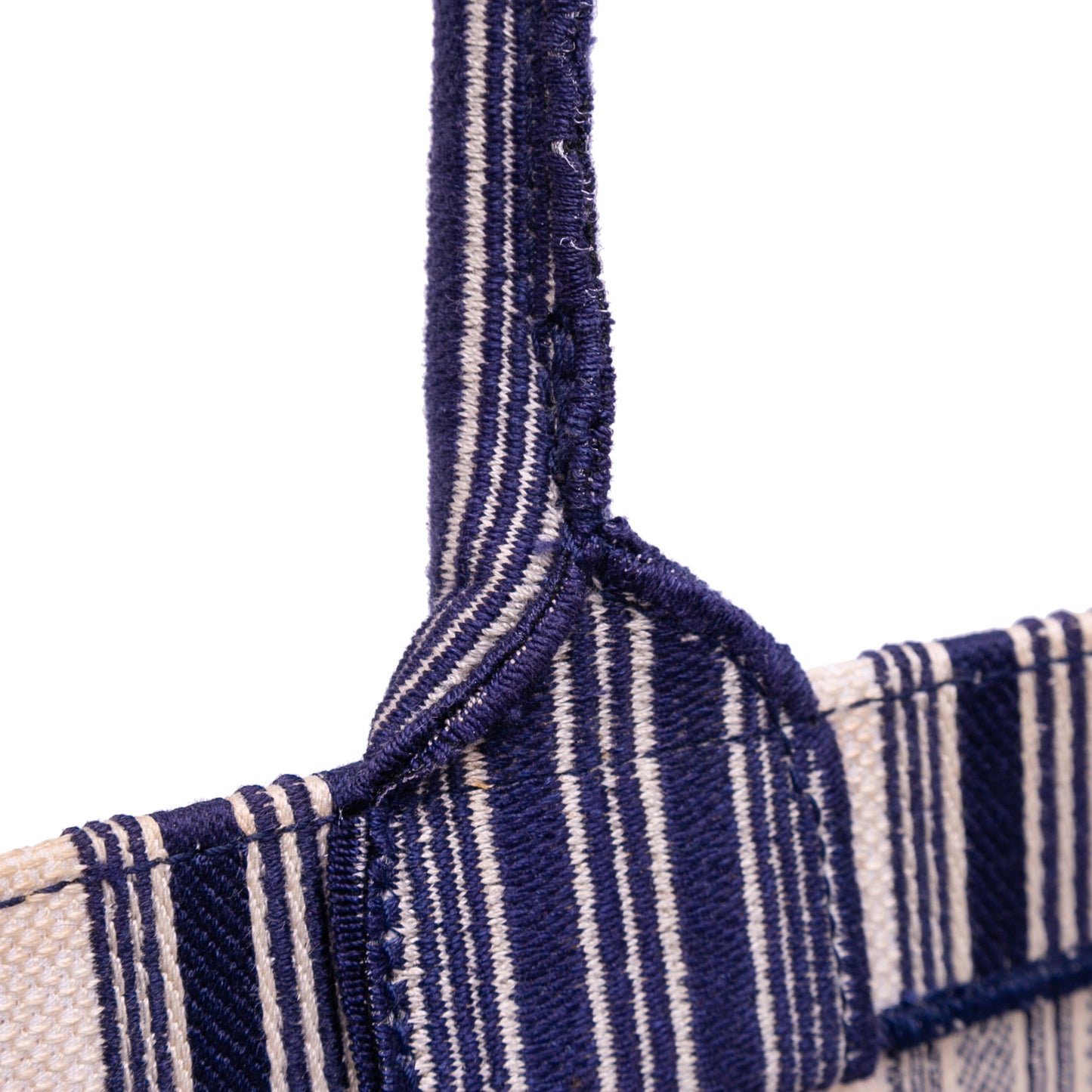 Dior Large Canvas Striped Book Tote