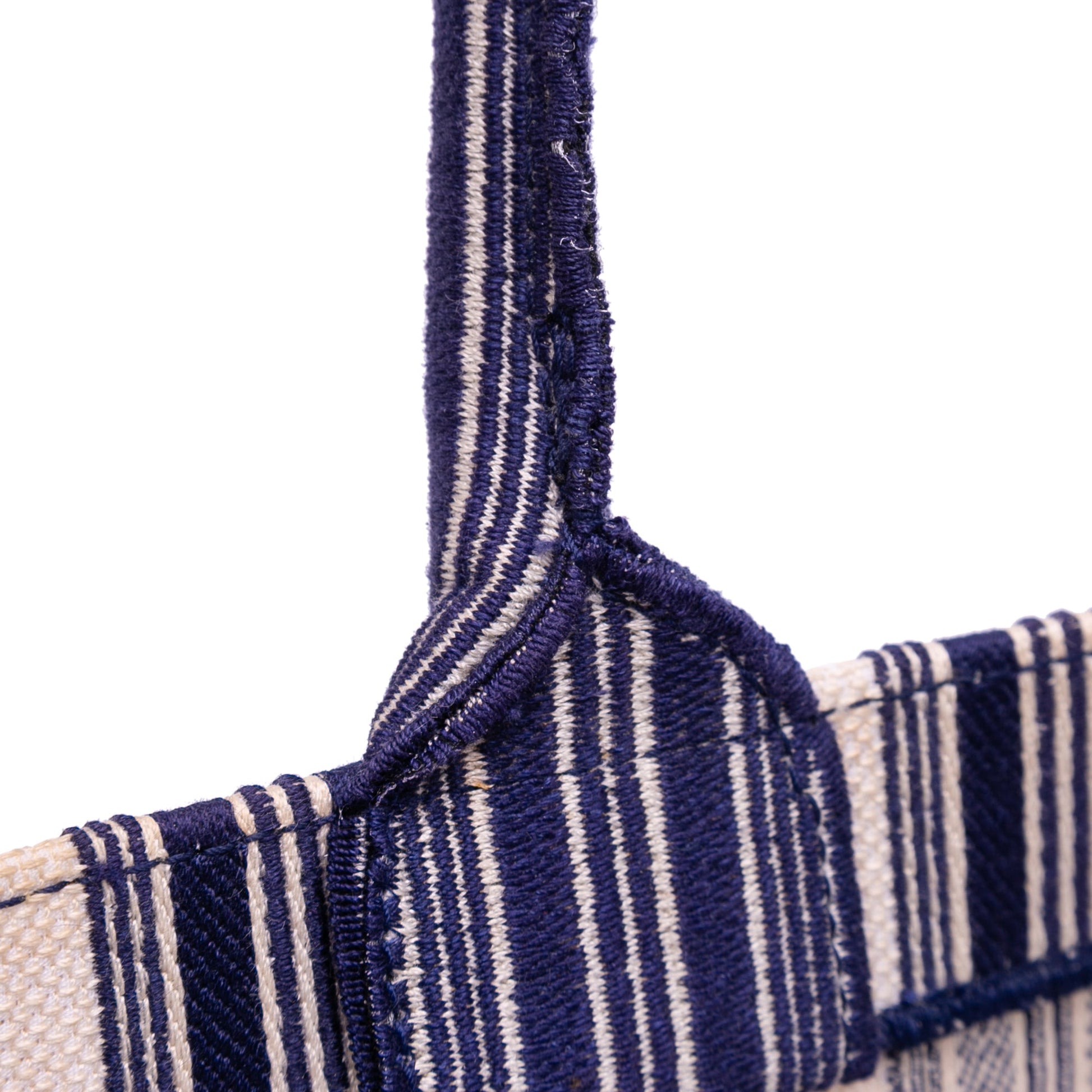Dior Large Canvas Striped Book Tote