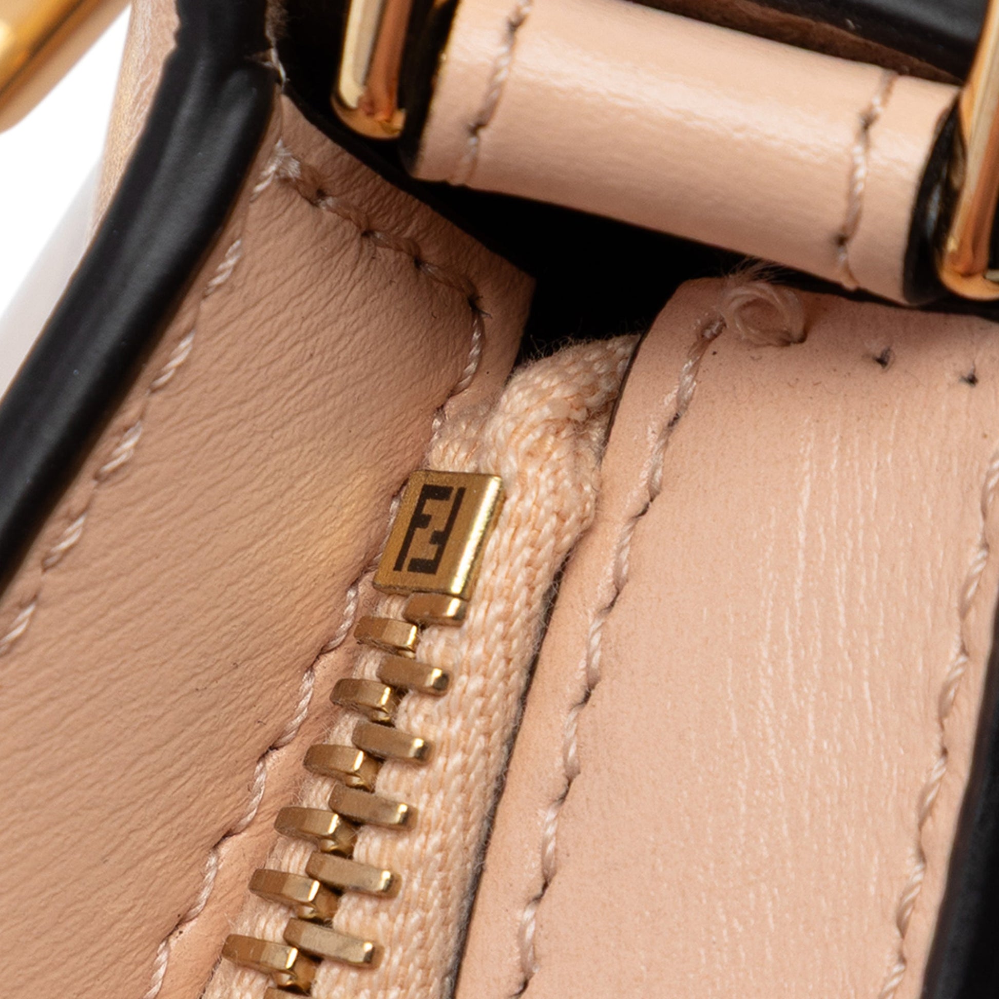 Fendi Leather O Lock Swing Satchel