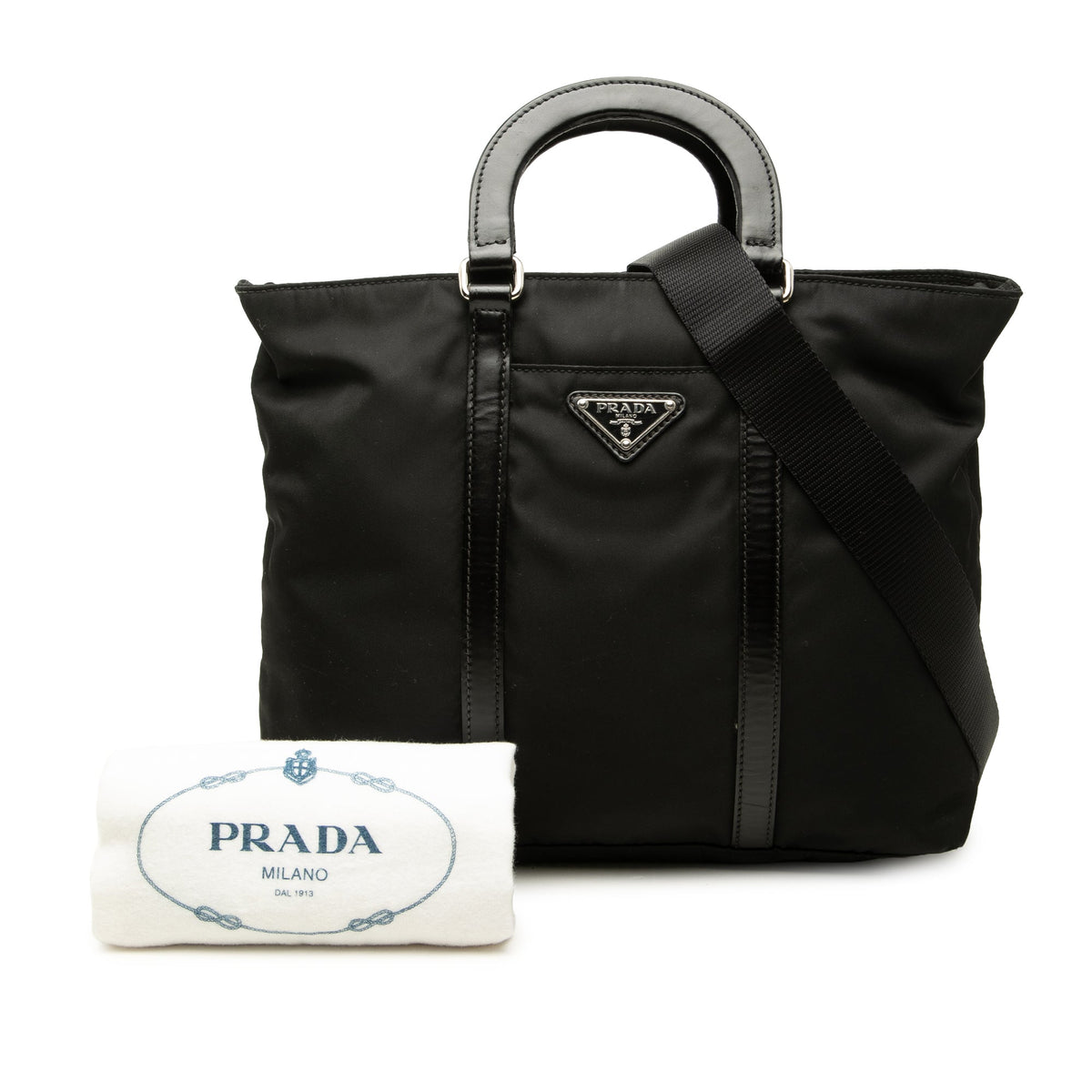 Prada Tessuto Satchel — Black