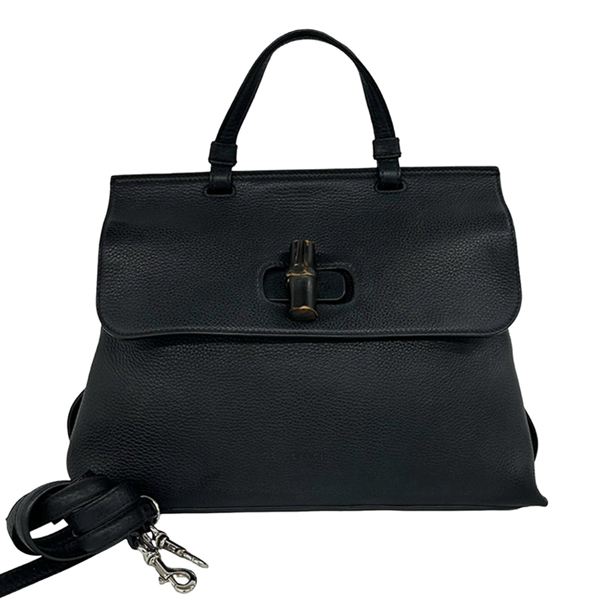 Gucci Medium Calfskin Bamboo Daily Satchel