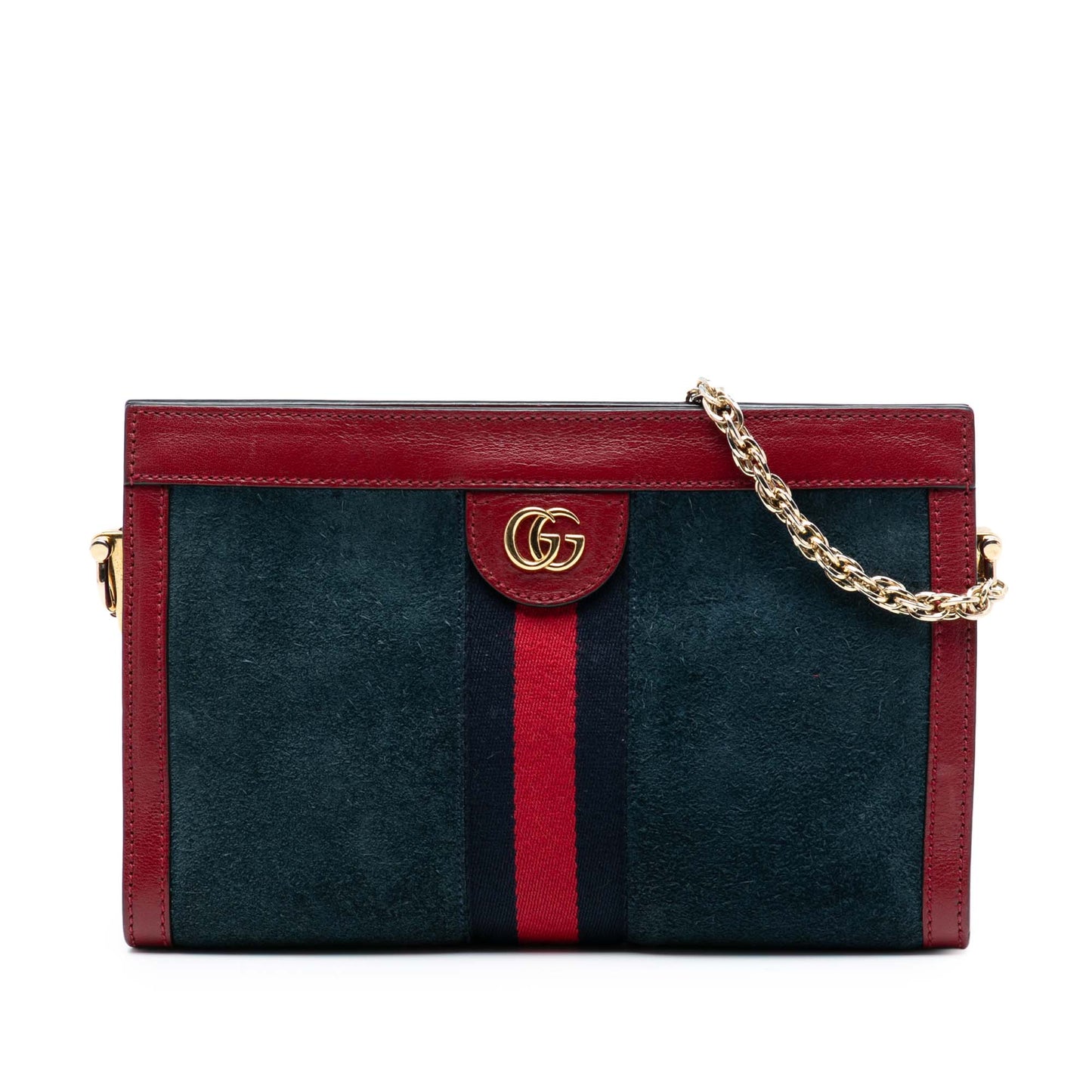 Gucci Small Suede Web Ophidia Chain Crossbody