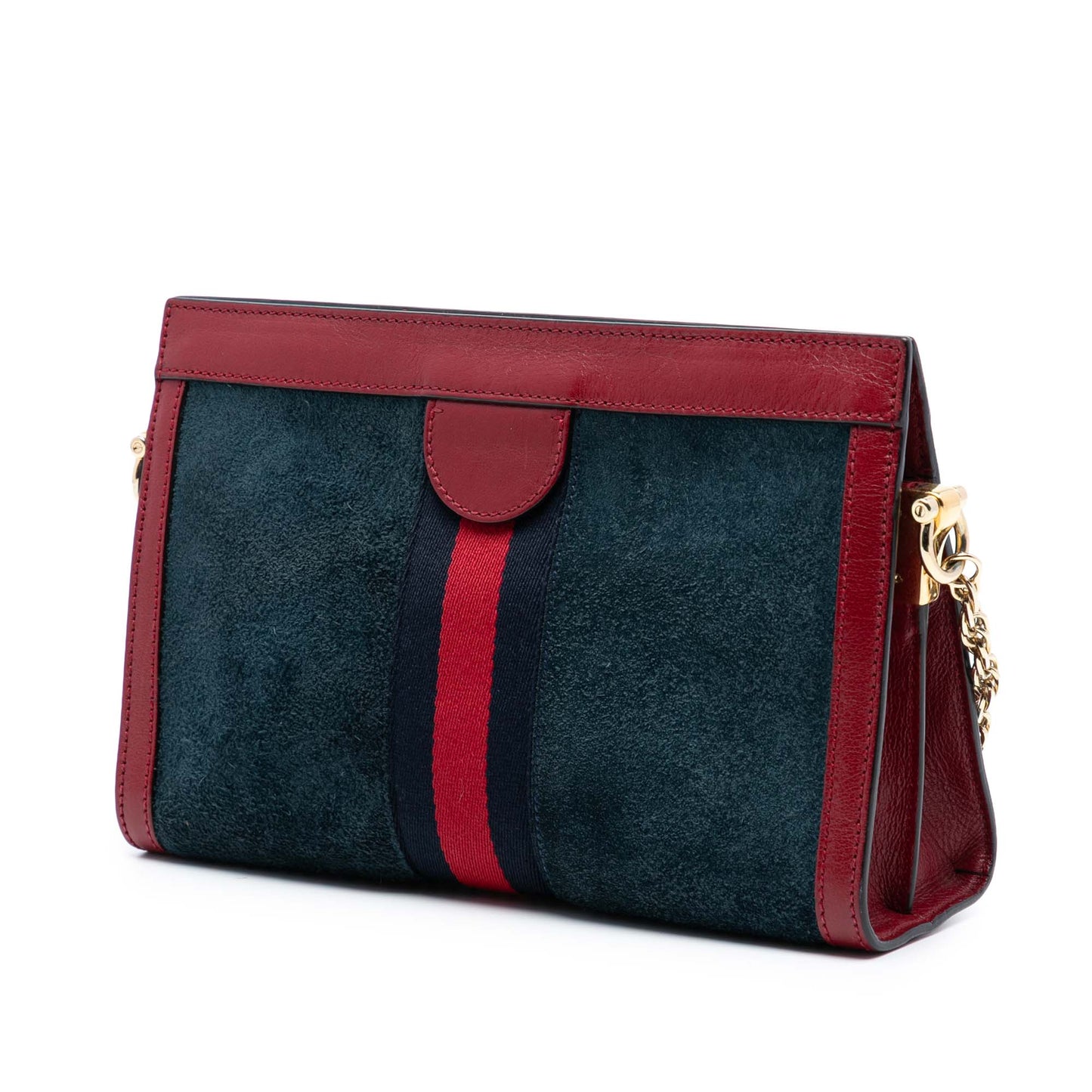 Gucci Small Suede Web Ophidia Chain Crossbody